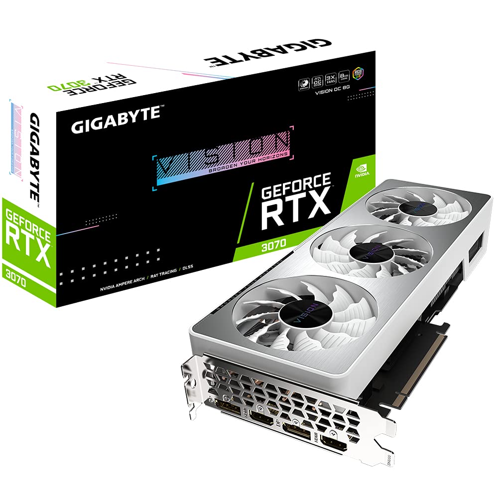 GIGABYTE VISION RTX 3070 OC scheda video 8GB GDDR6 HDMI