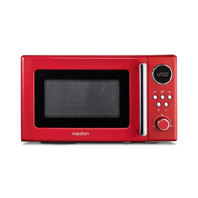 MEDION Retro Microonde 20 Litri 800W Rosso scongelamento
