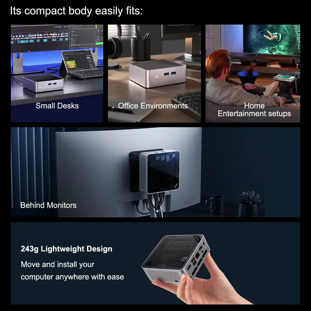 Ninkear M5 Neo 5405U mini PC 8GB 256GB SSD silenzioso