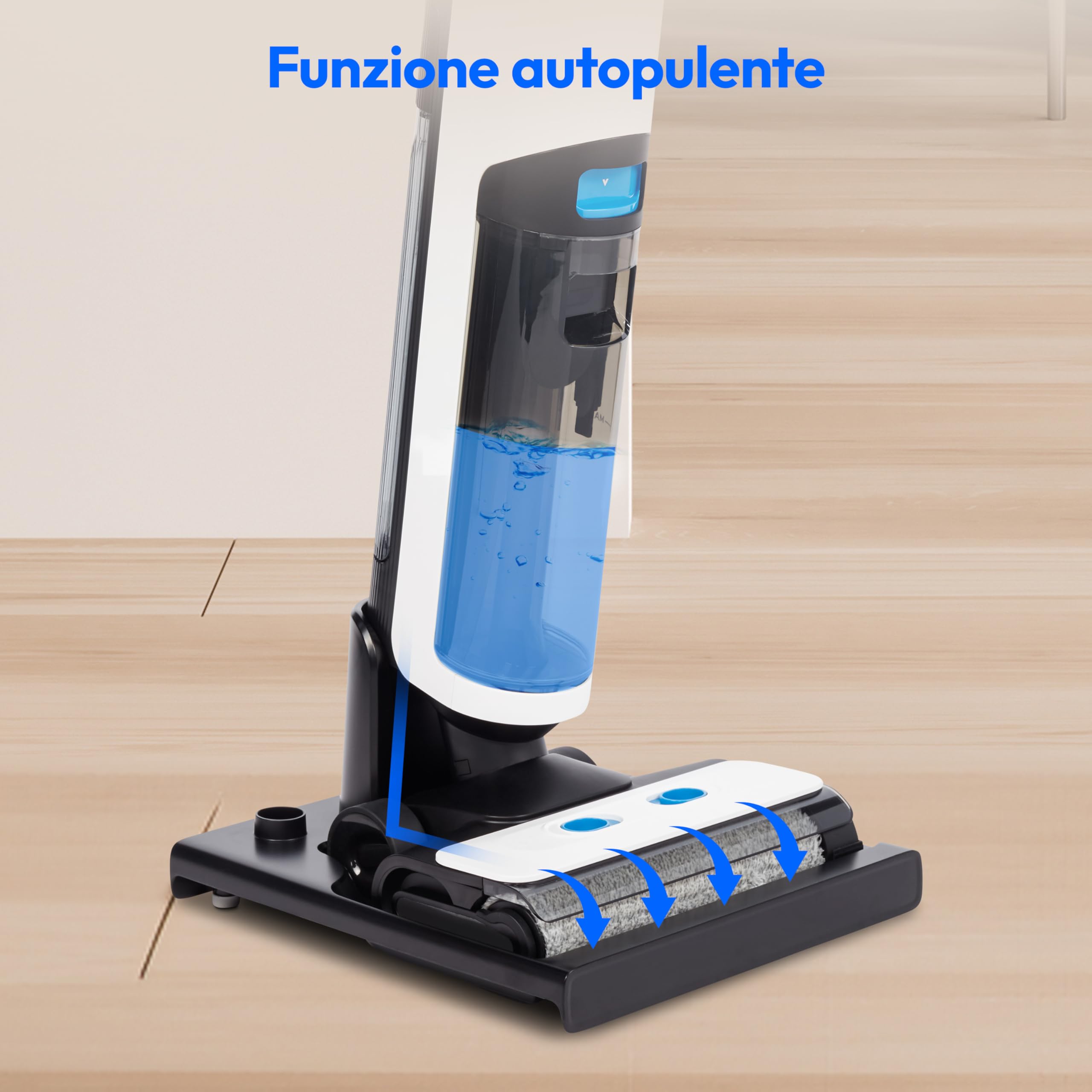 Medion Life H20 lavapavimenti senza fili rullo 30 min