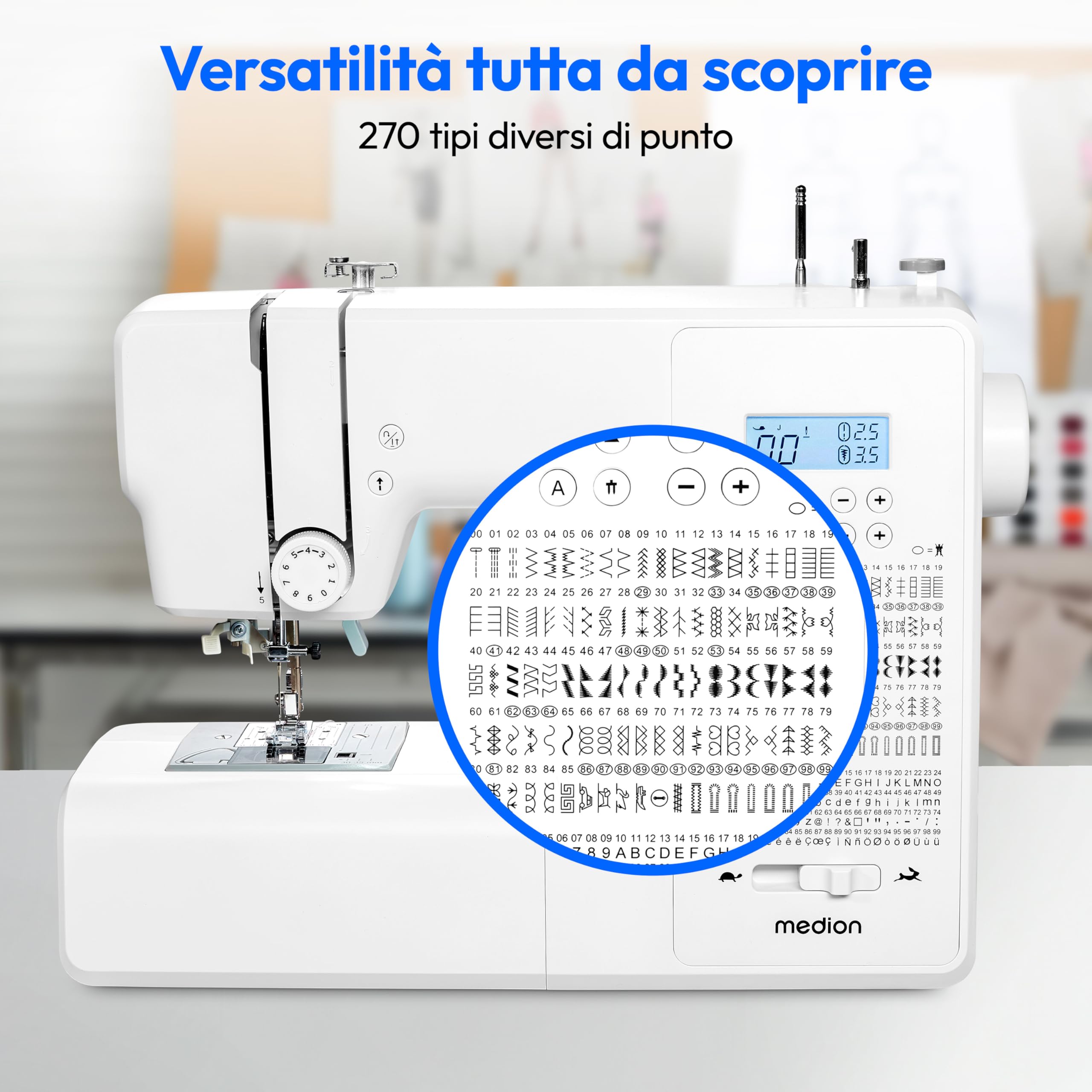 MEDION LIFE SD36 macchina per cucire bianca 270 punti