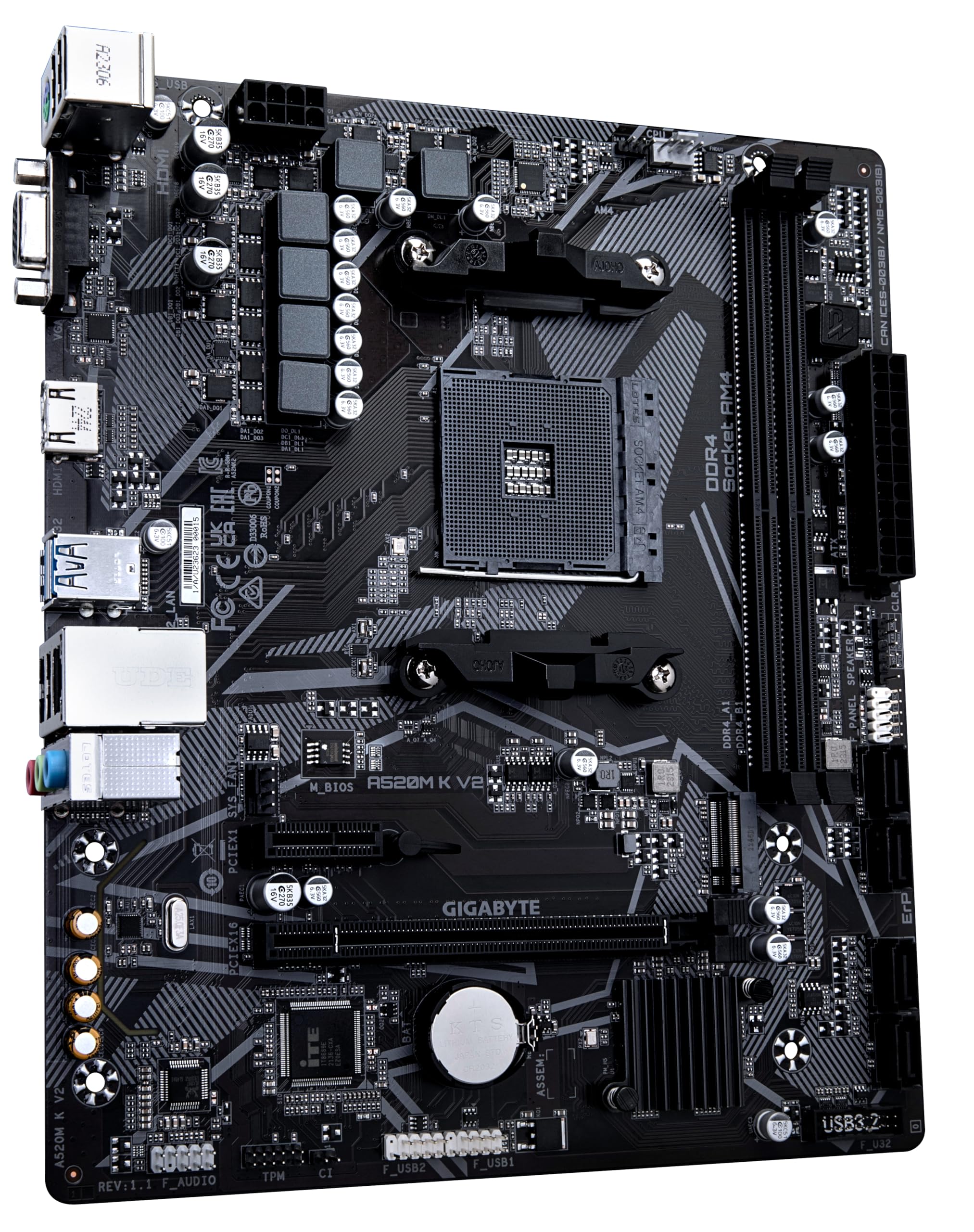 Gigabyte A520M K V2 Scheda Madre AM4 Micro ATX