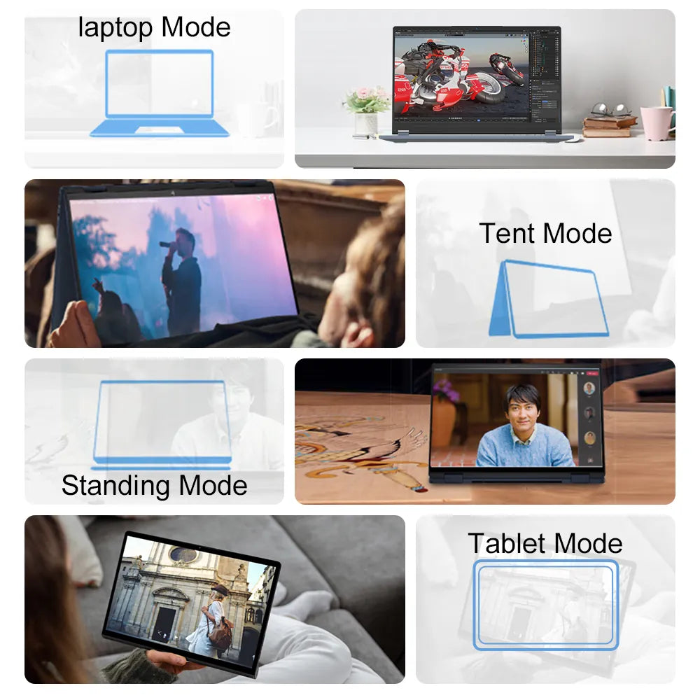 Ninkear YBOOK 15 Notebook 2 in 1 Touch 16GB/512GB convertibile