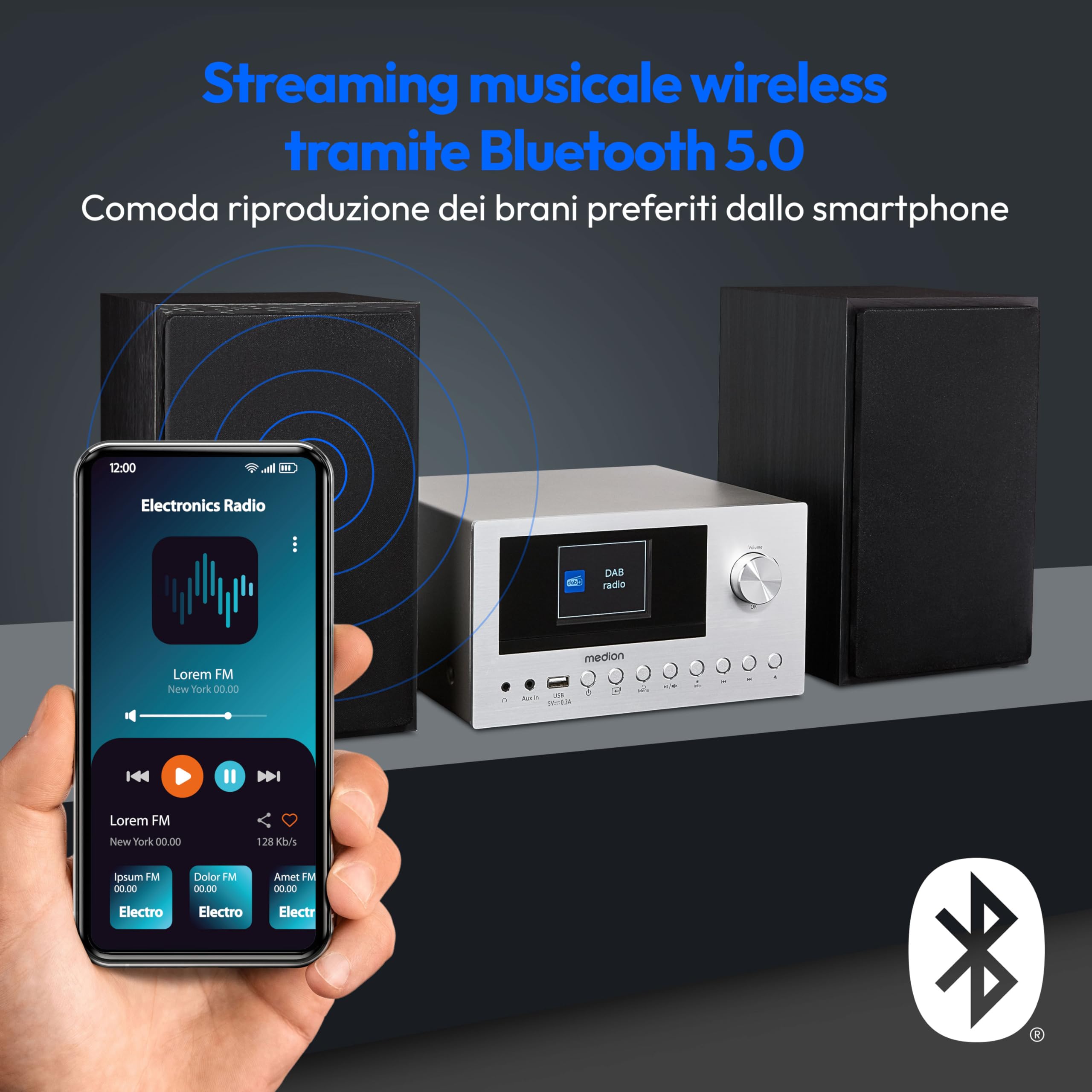 MEDION LIFE MD85008 P85003 micro impianto DAB+
