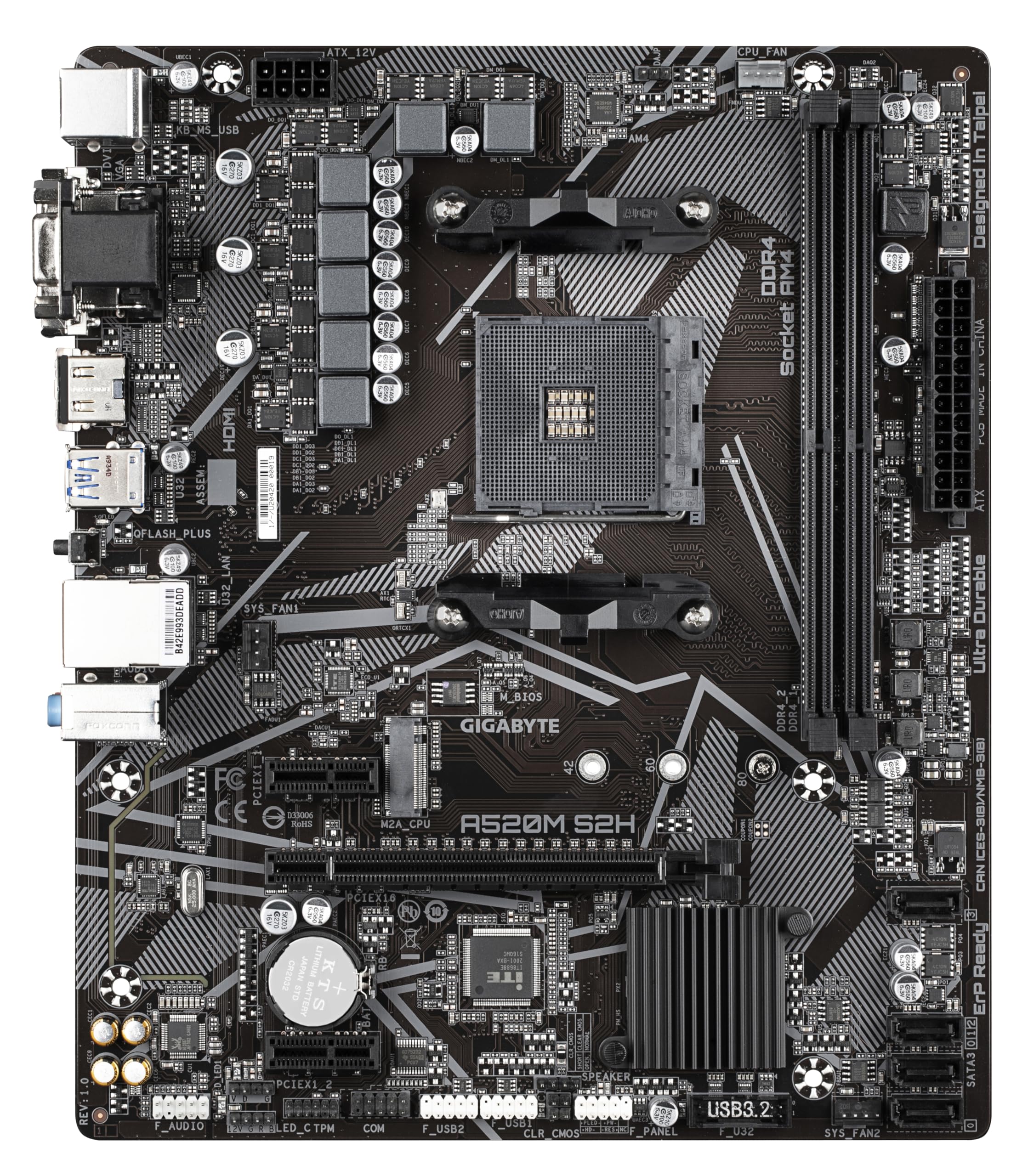 Gigabyte A520M S2H scheda madre Micro ATX AM4 DDR4