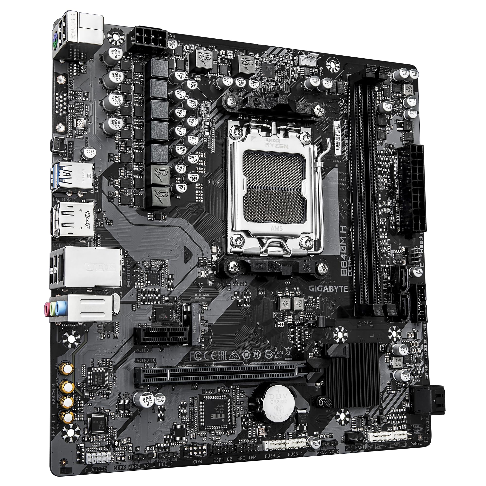 GIGABYTE B840M H scheda madre AM5 DDR5