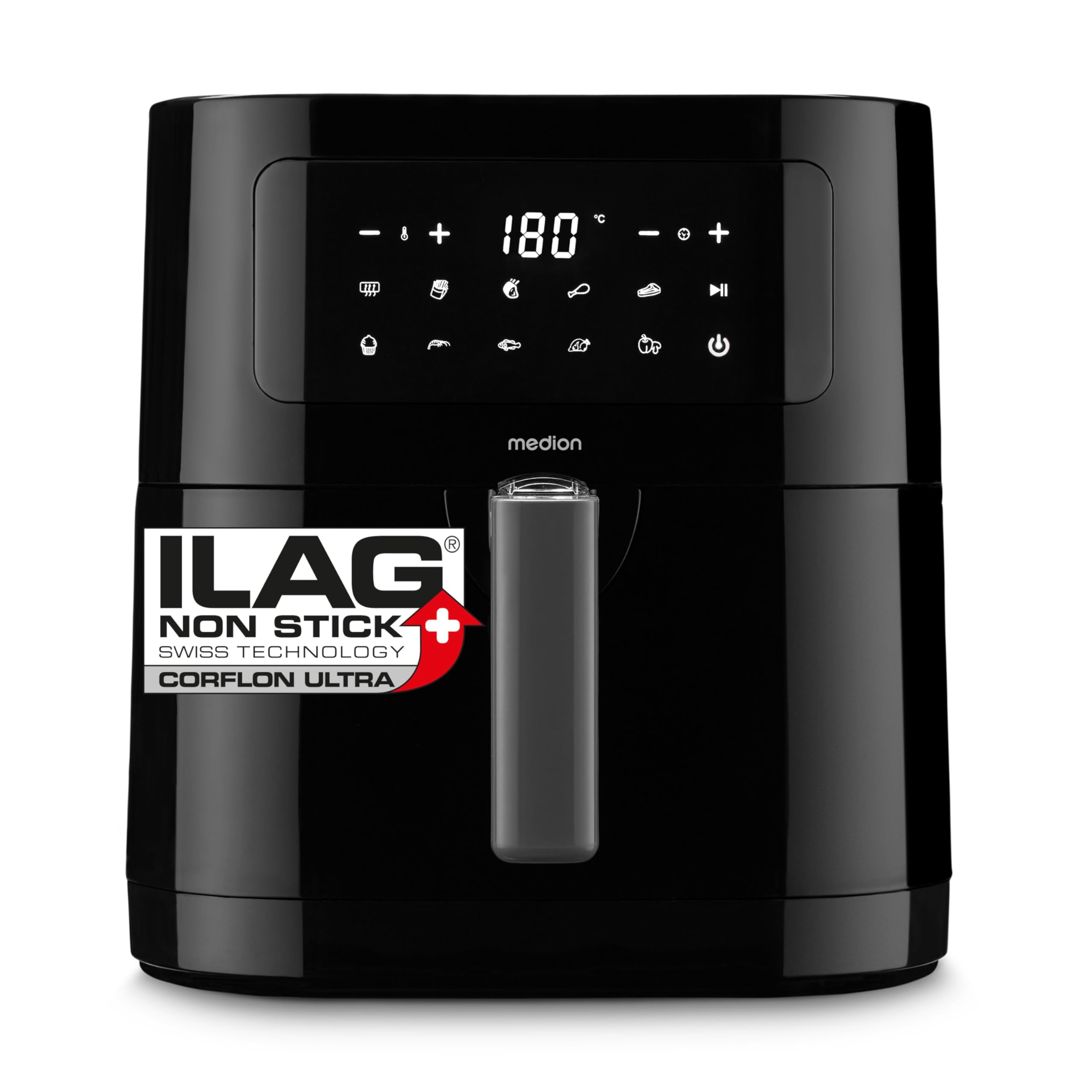 MEDION E40 XL Friggitrice ad aria 5,2L Bianco opaco 9 programmi