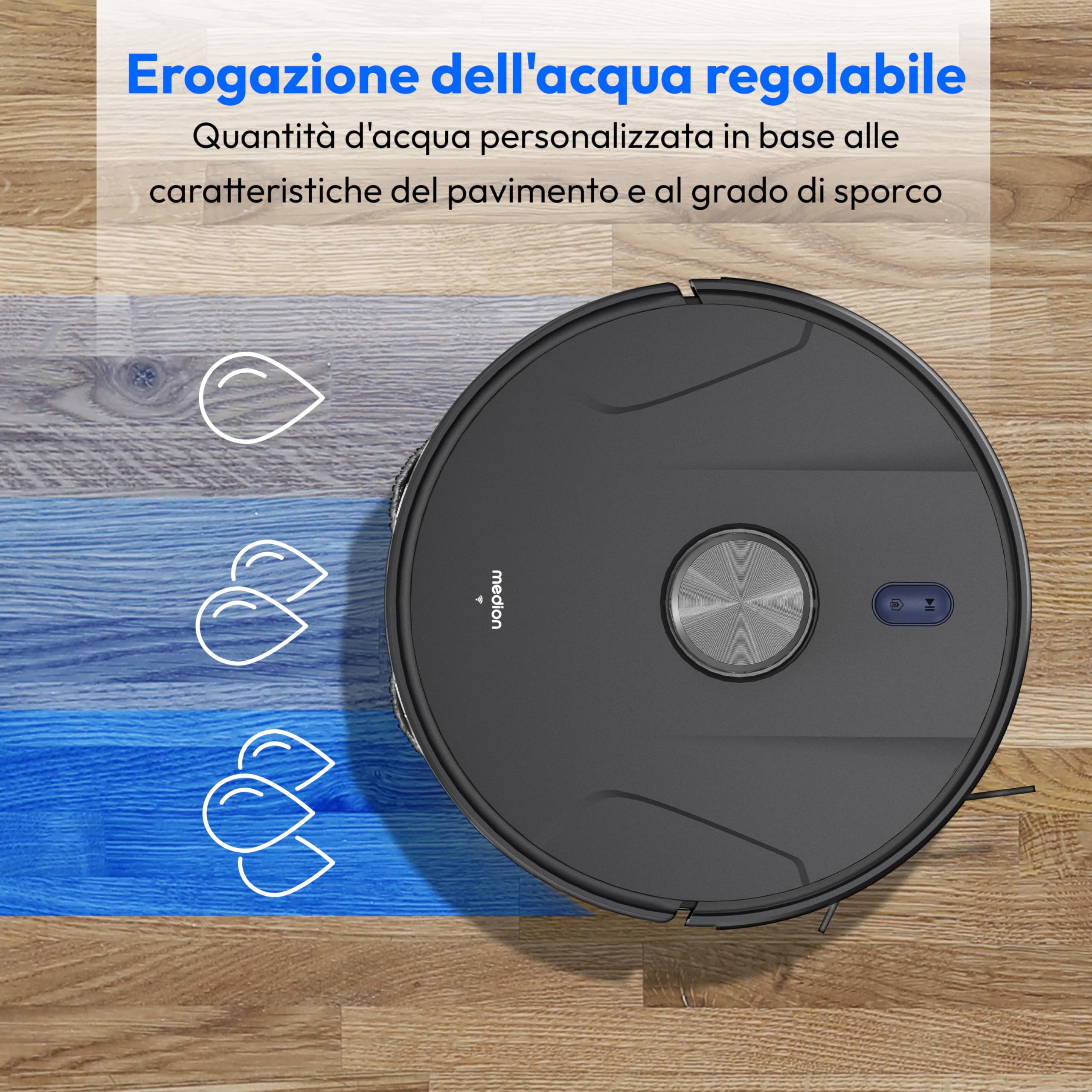 MEDION X51 SW+ Robot Aspirapolvere 10000Pa Stazione