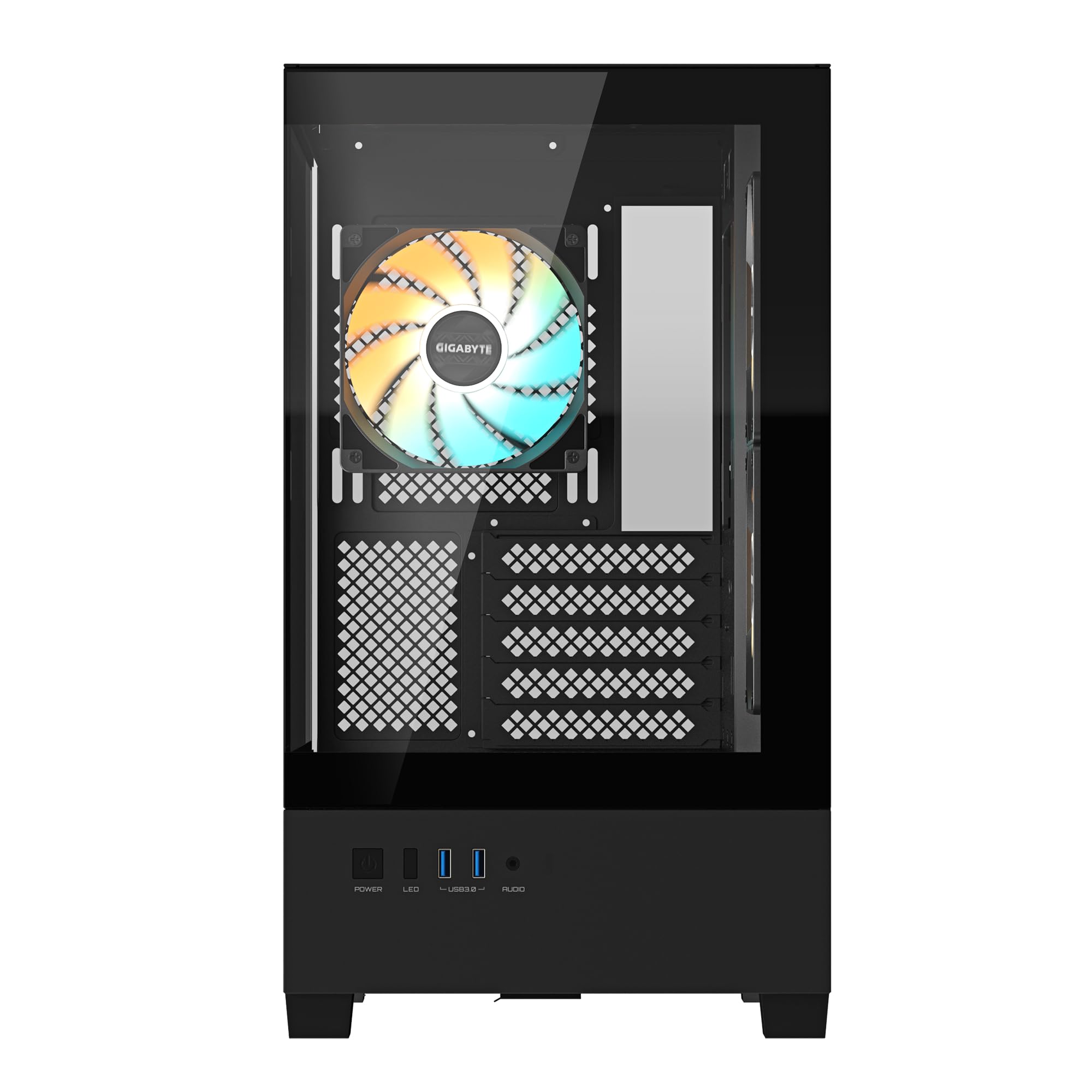 Gigabyte C201 Panoramic case PC Mid Tower vetro 3 ventole