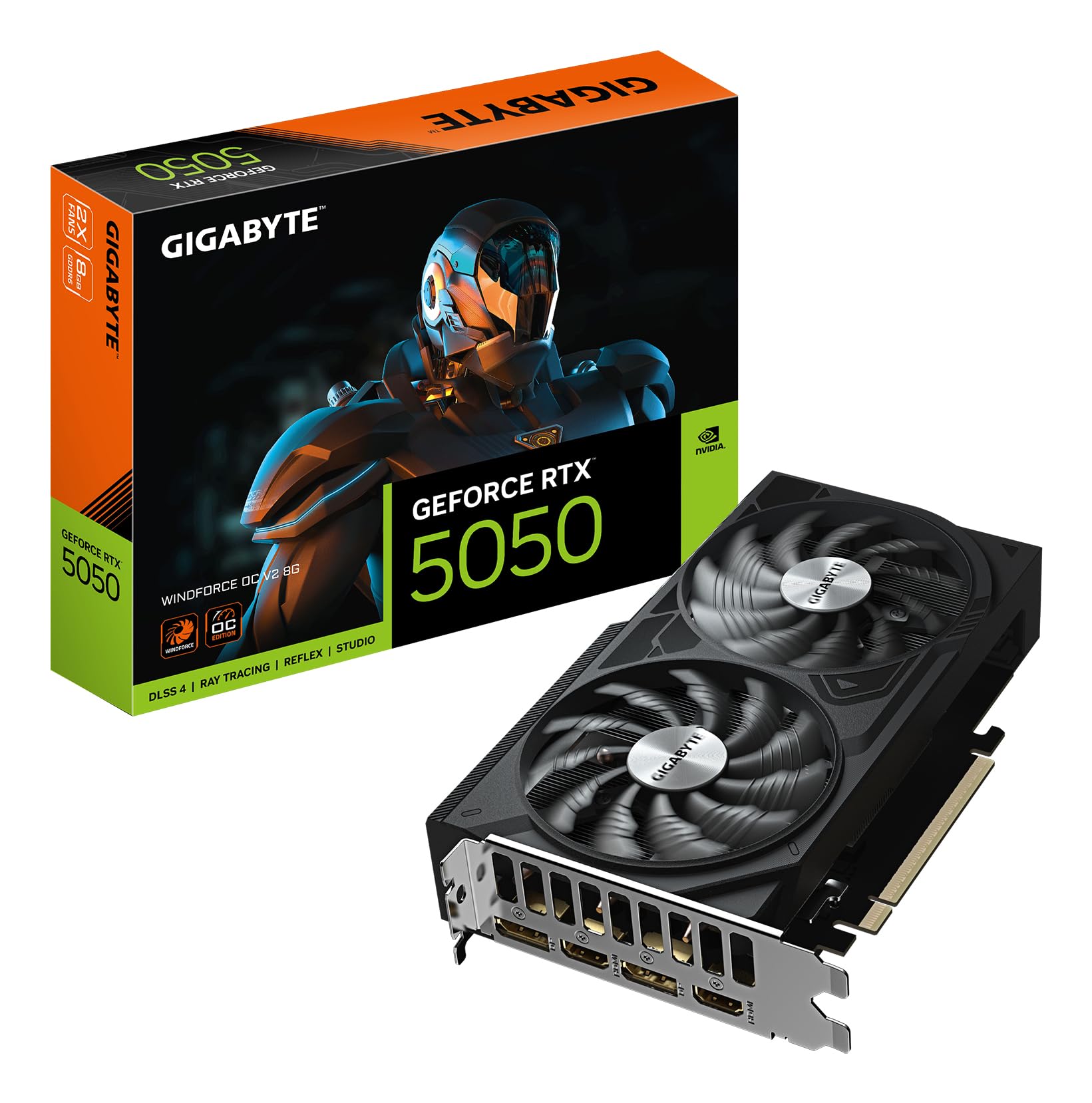 Gigabyte WINDFORCE RTX 5050 OC V2 scheda video 8GB GDDR6 DLSS 4