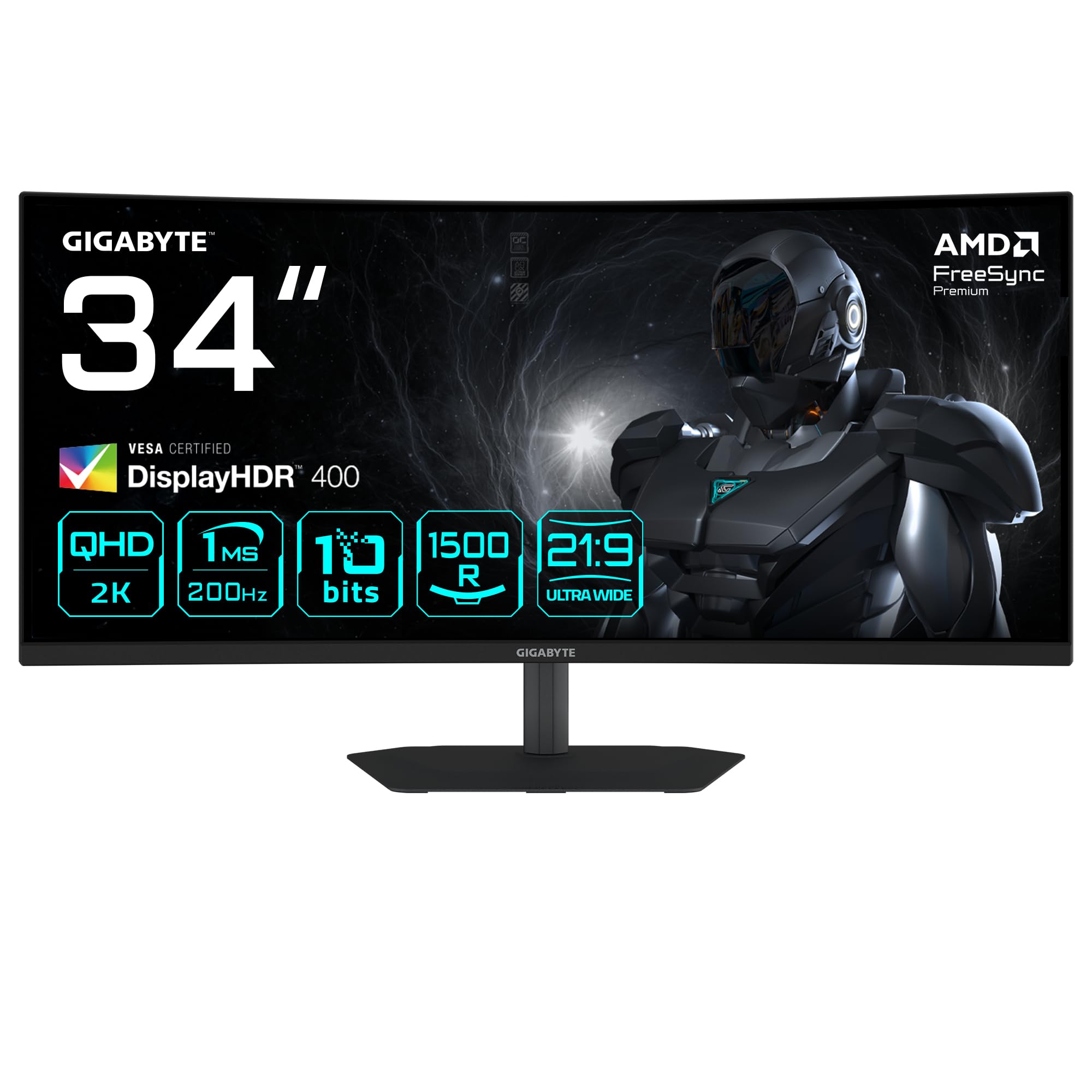 GIGABYTE G34WQC2 monitor gaming curvo 34" UWQHD 200Hz