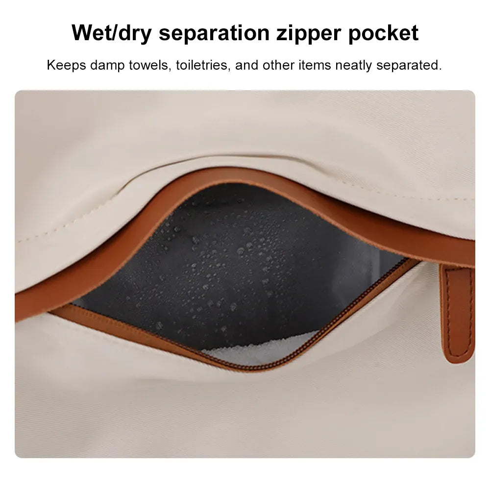 Ninkear Everyday zaino porta pc Beige impermeabile