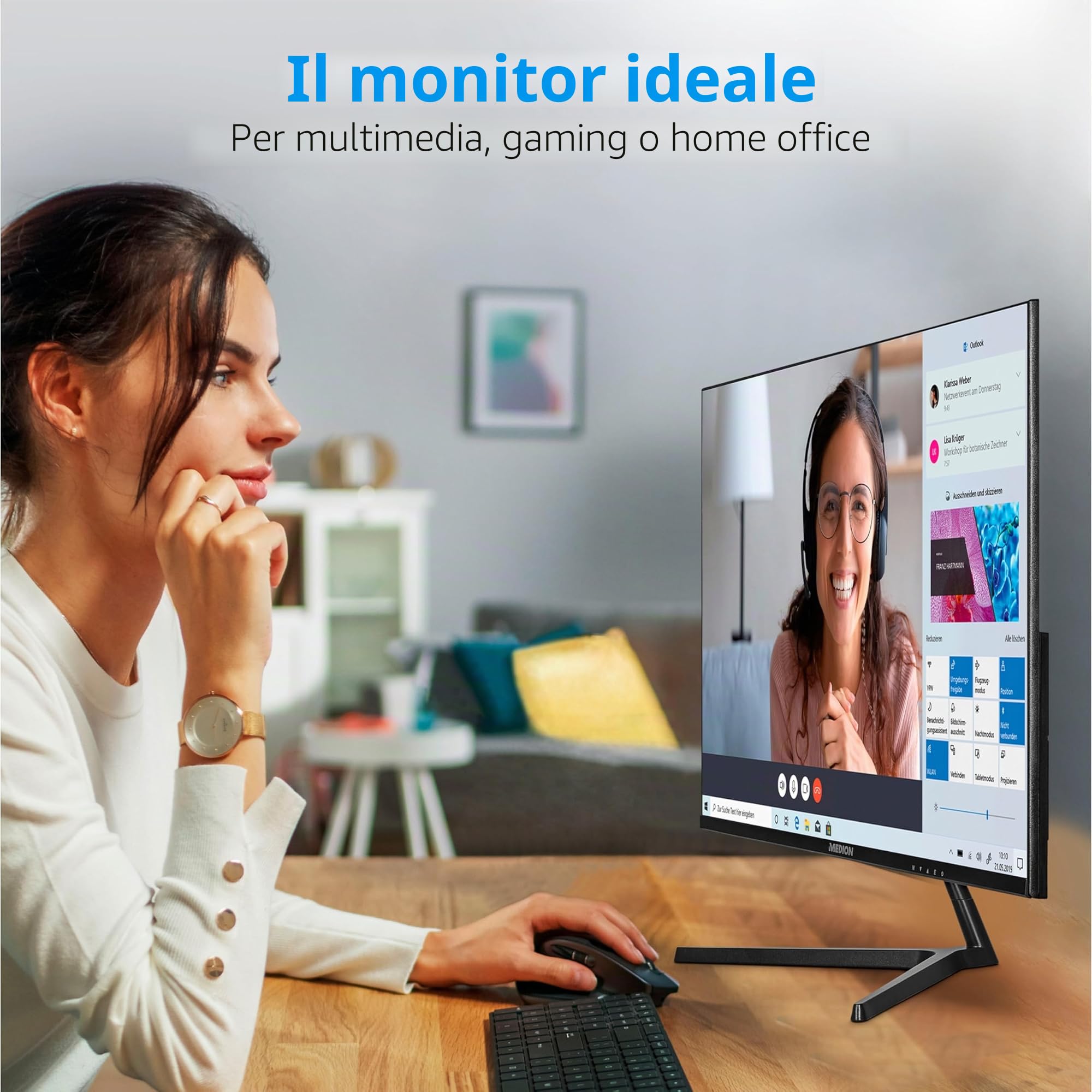 MEDION P52424 MD 20152 monitor 24" Full HD HDMI antiriflesso
