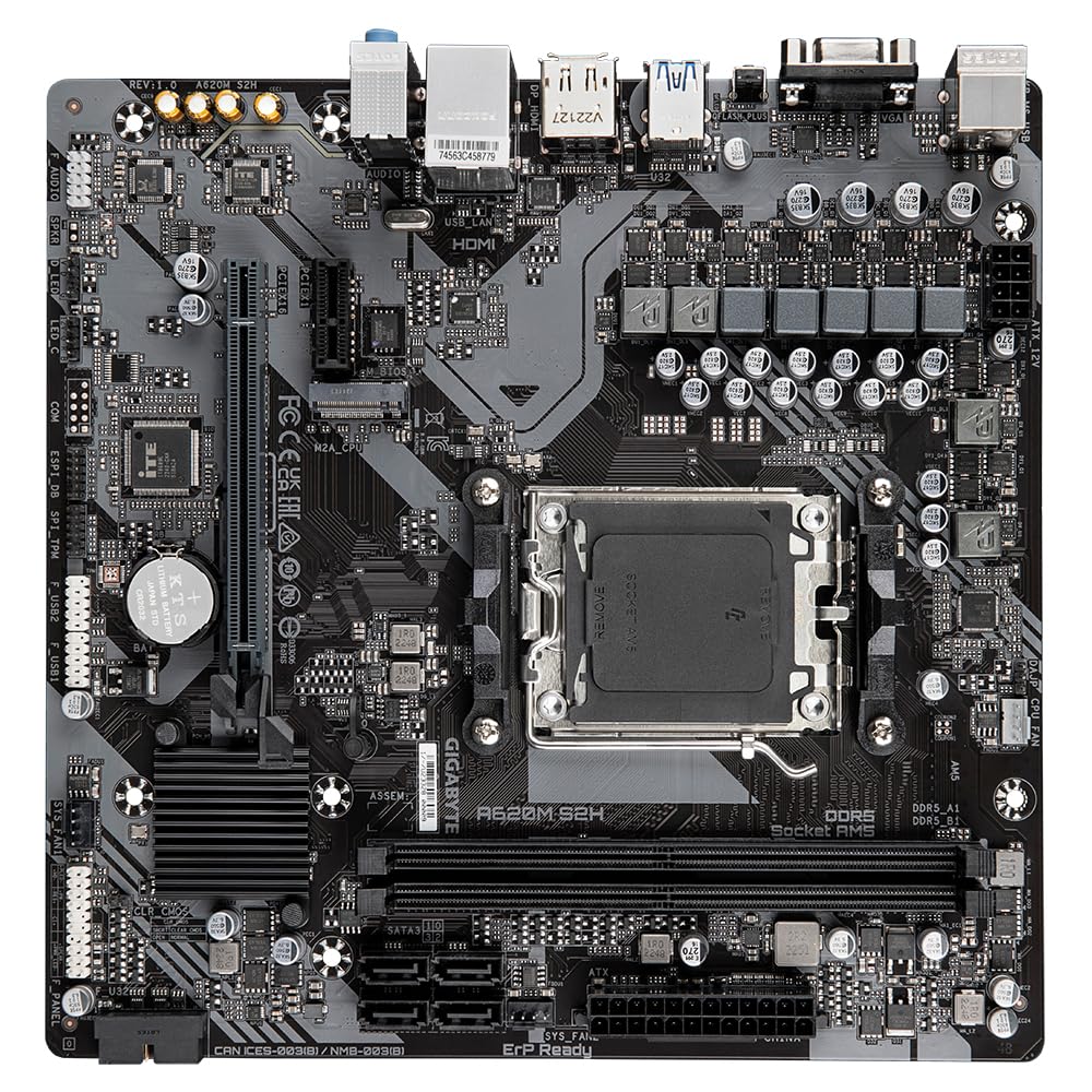 GIGABYTE A620M S2H scheda madre AM5 DDR5 Micro-ATX