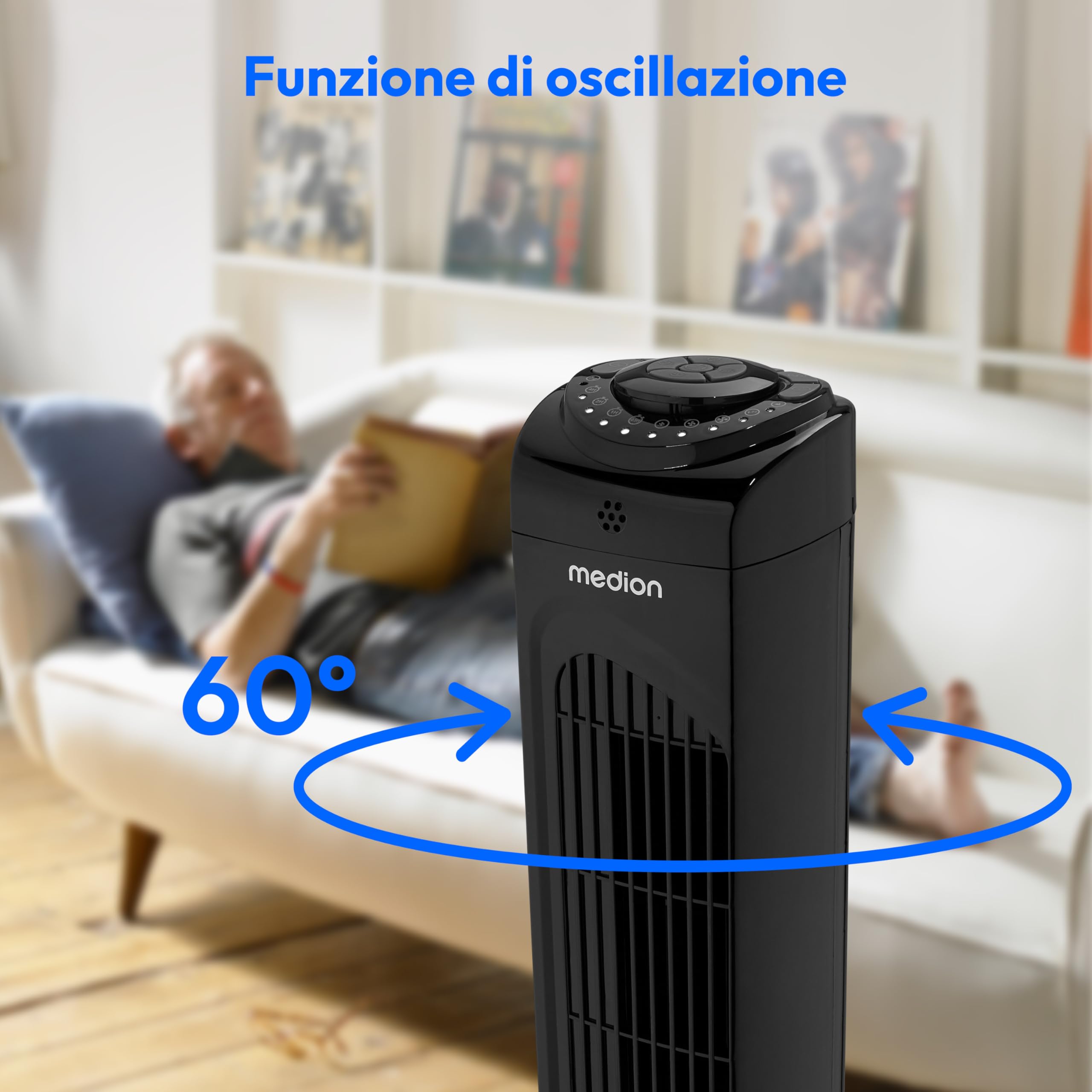 MEDION E11 TF MD12067 ventilatore a torre nero 45W