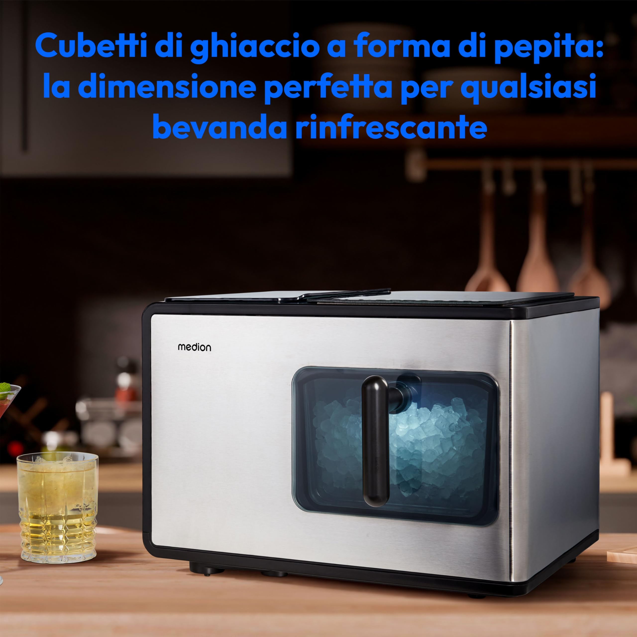 Medion MD 11960 Macchina per Ghiaccio Nugget 2 Litri