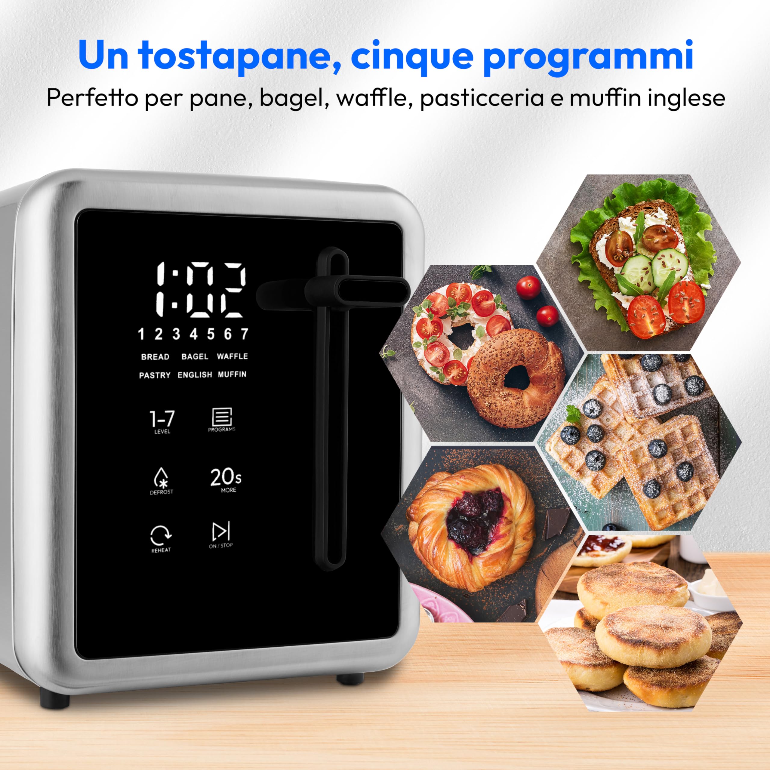 MEDION MD12102 tostapane 2 fette argento 850W