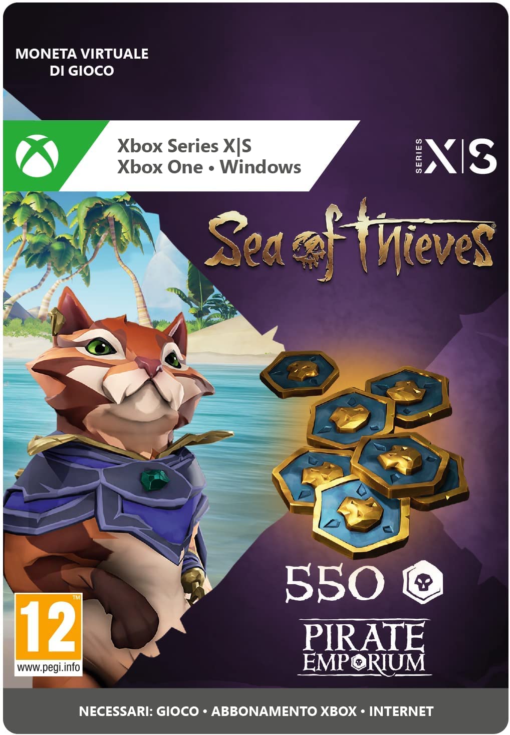 Sea of Thieves Ancient Coin Pack codice 2550 monete Xbox