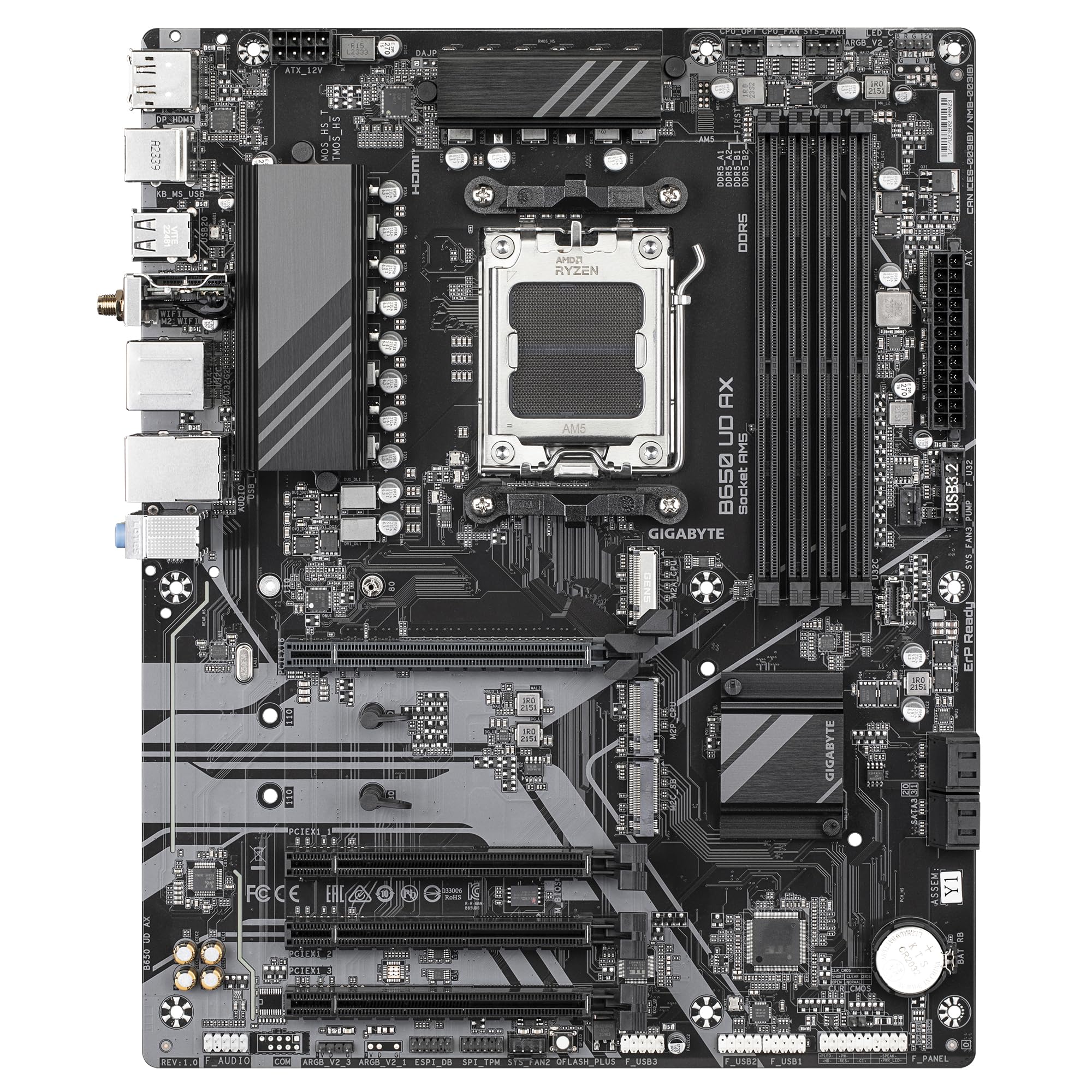 GIGABYTE B650 UD AX scheda madre AM5 Wi-Fi 6 DDR5