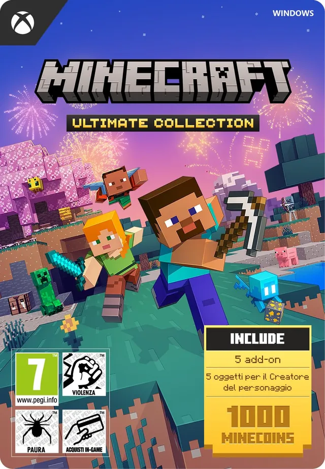 Minecraft Ultimate Collection gioco PC download Java Bedrock multiplayer