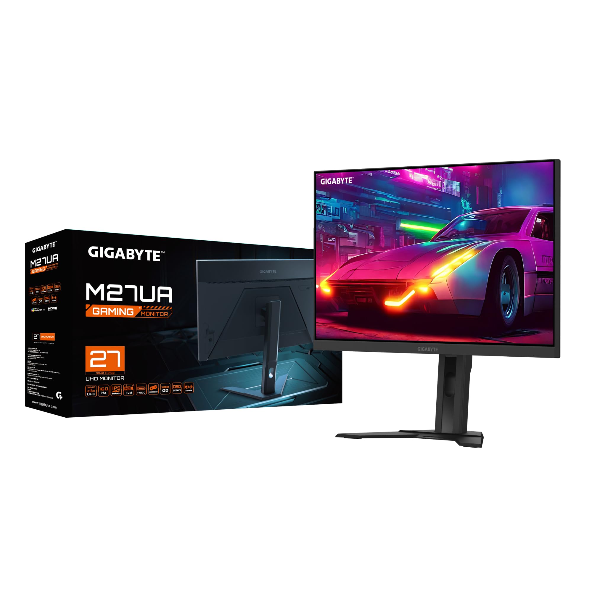 Gigabyte M27UA monitor gaming 27" 4K 160Hz HDR400 KVM