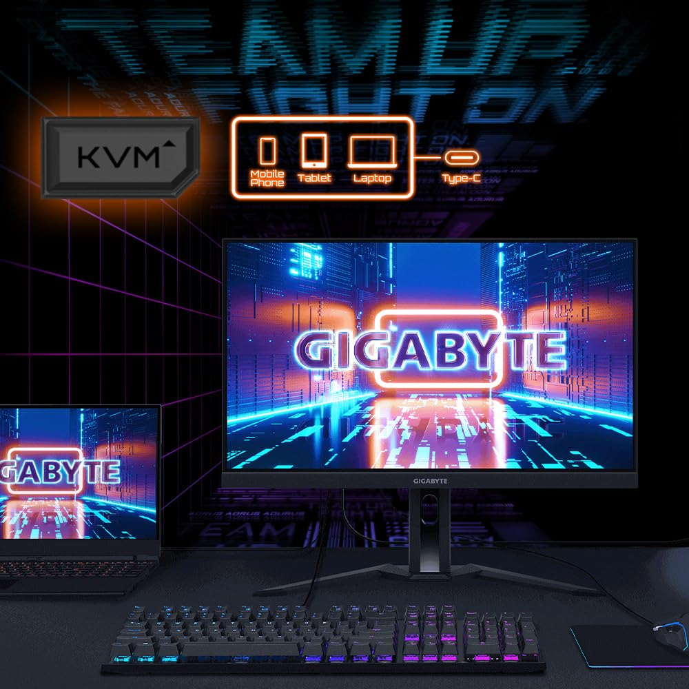 GIGABYTE M27Q P Monitor Gaming 27" QHD 165Hz HDR400 KVM