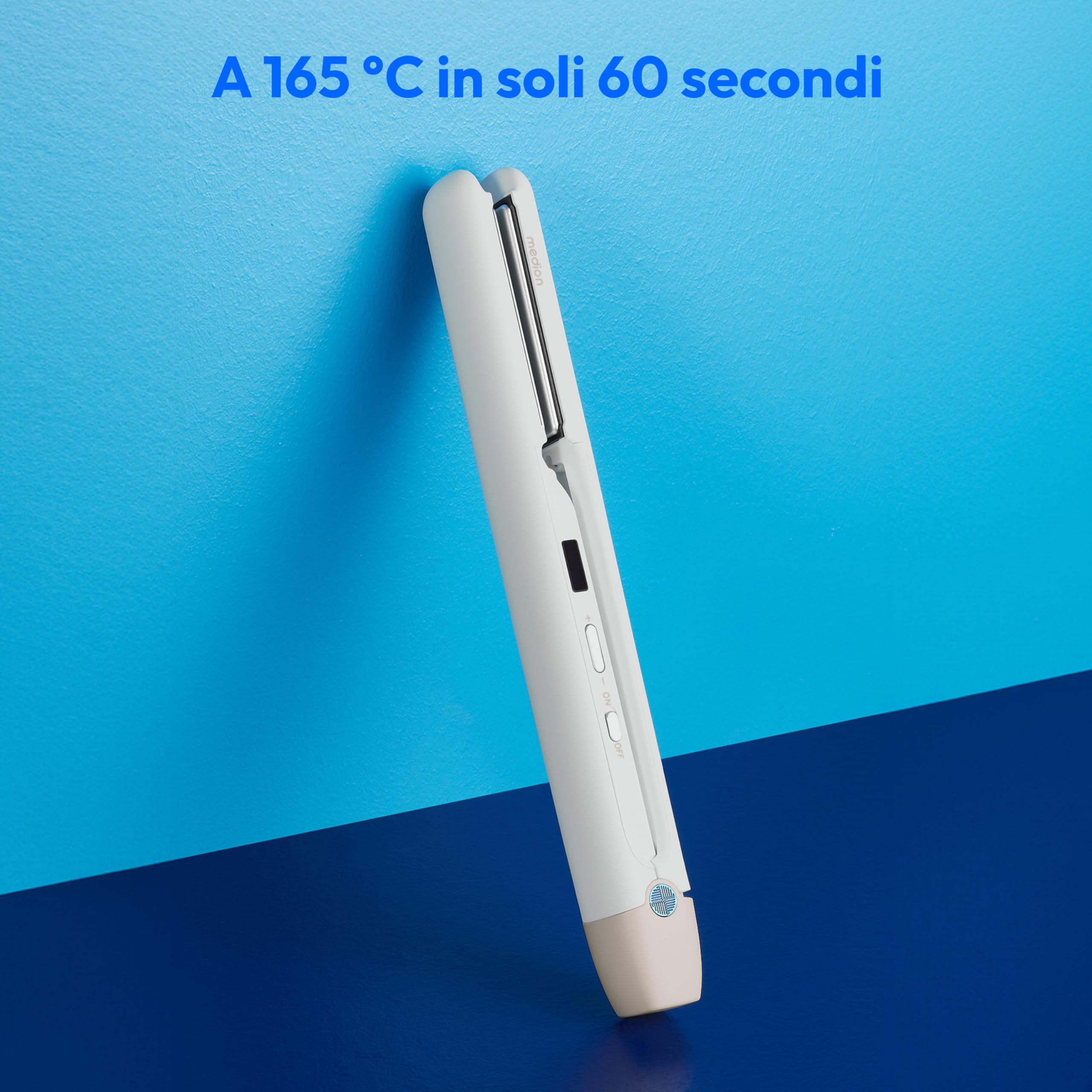 MEDION LIFE HS2 Piastra Capelli Cordless Bianca Ceramica