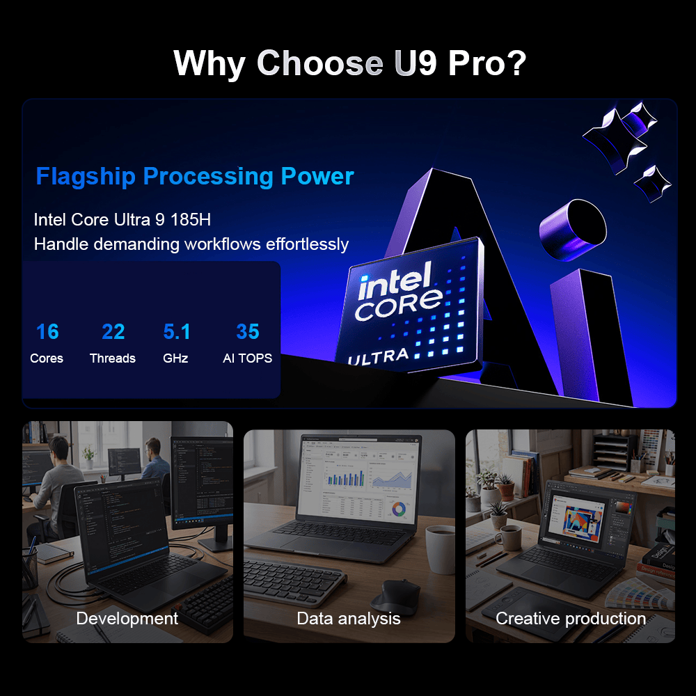 Ninkear U9 Pro Notebook Ultra 9 185H 24GB 1TB AI