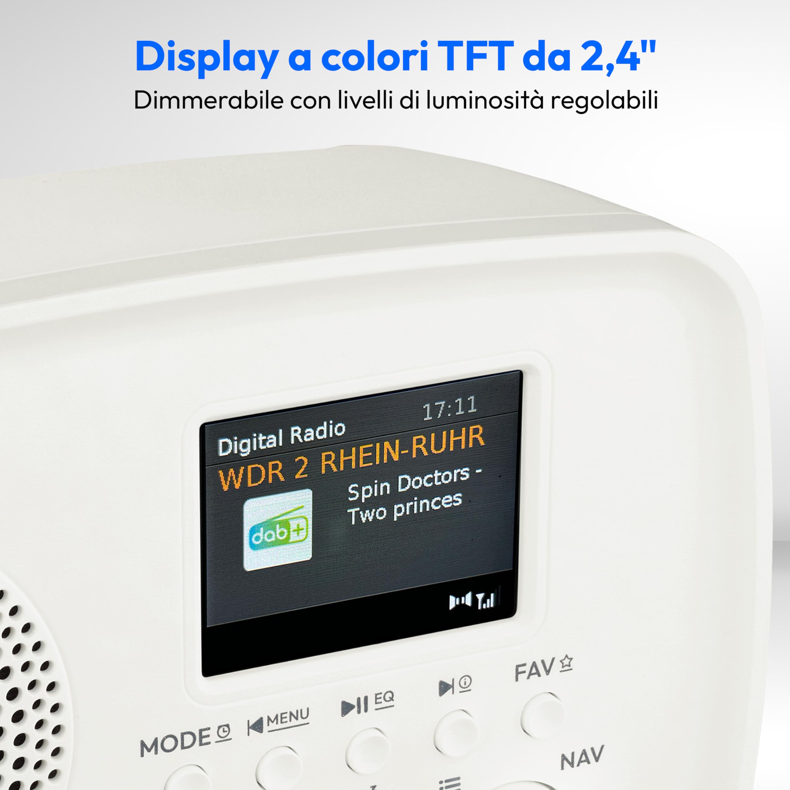 MEDION DRE-1 radio DAB+ Bluetooth FM sveglia bianca