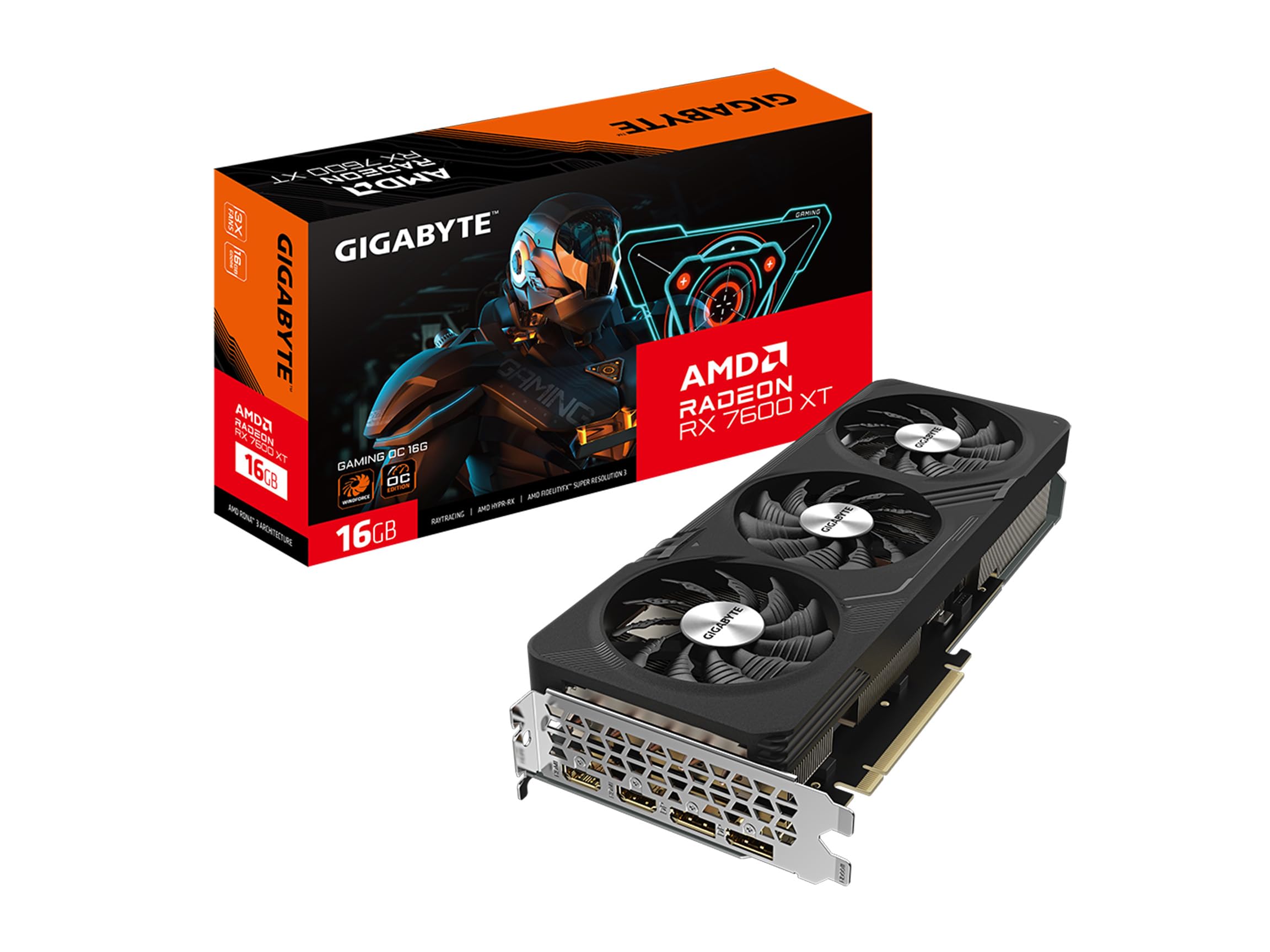 GIGABYTE RX 7600 XT Gaming OC 16G Scheda video 16GB GDDR6