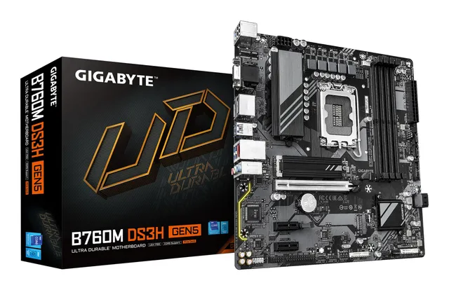 GIGABYTE B760M DS3H GEN5 Scheda Madre LGA1700 DDR4 2xM.2