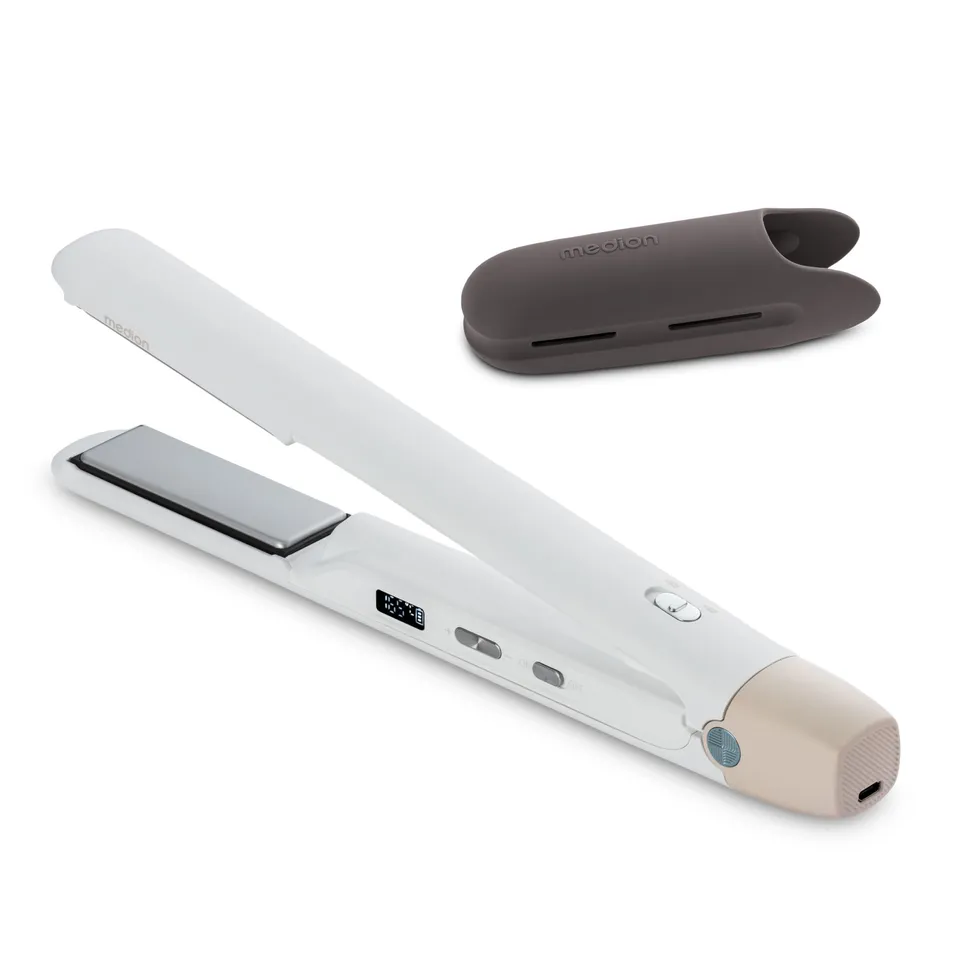 MEDION LIFE HS2 Piastra Capelli Cordless Bianca Ceramica