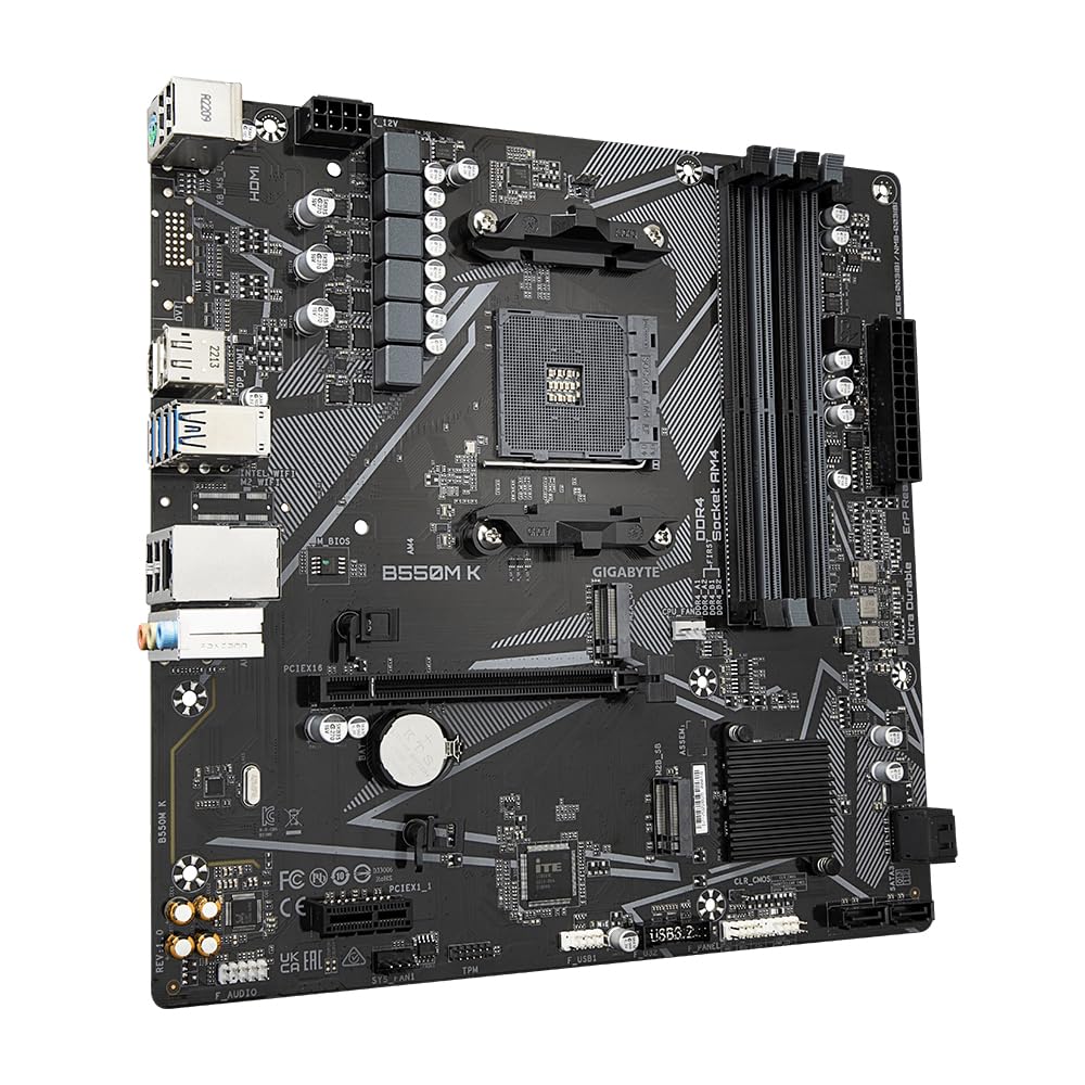 GIGABYTE B550M K Scheda madre Micro ATX DDR4 PCIe 4.0