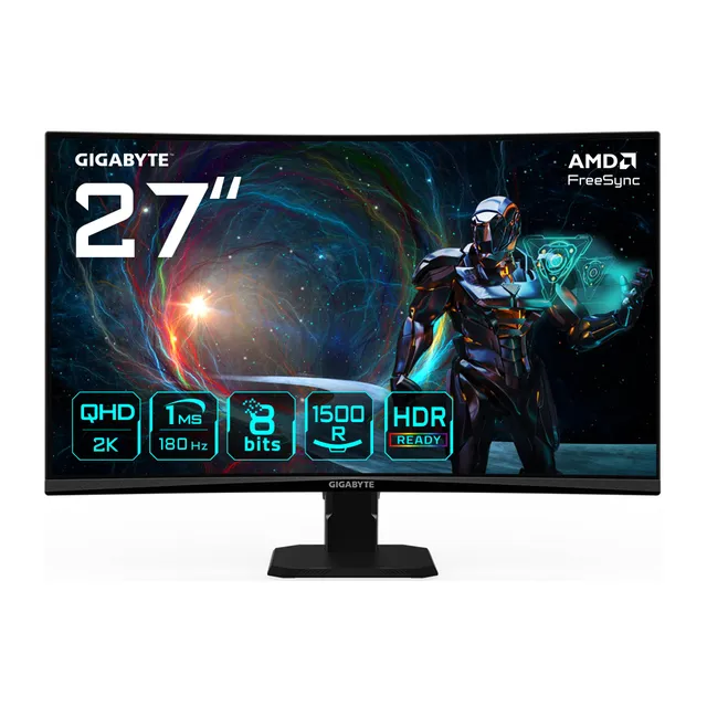 GIGABYTE GS27QCA monitor curvo 27 QHD 180Hz
