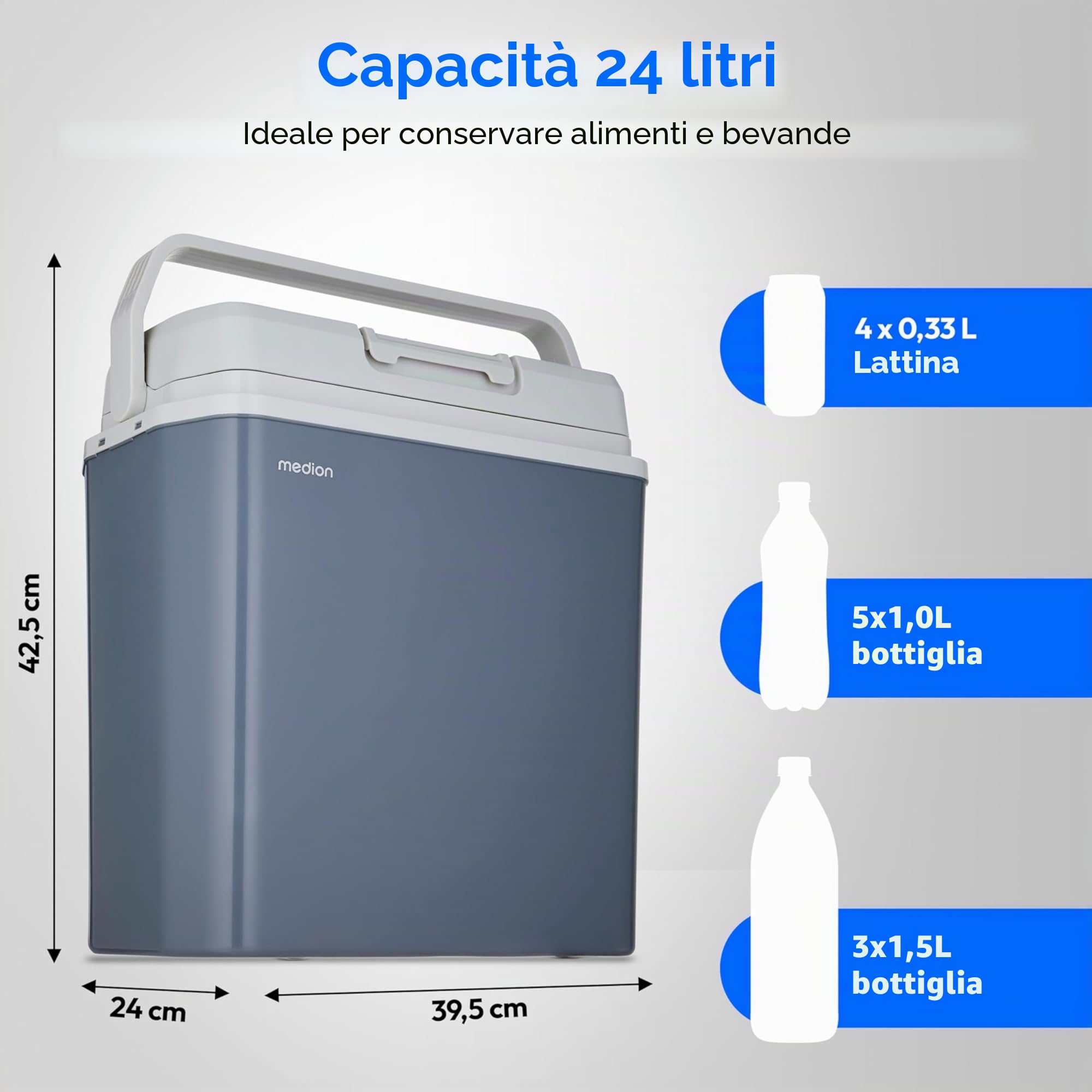 MEDION frigorifero portatile 20 litri caldo e freddo 12V
