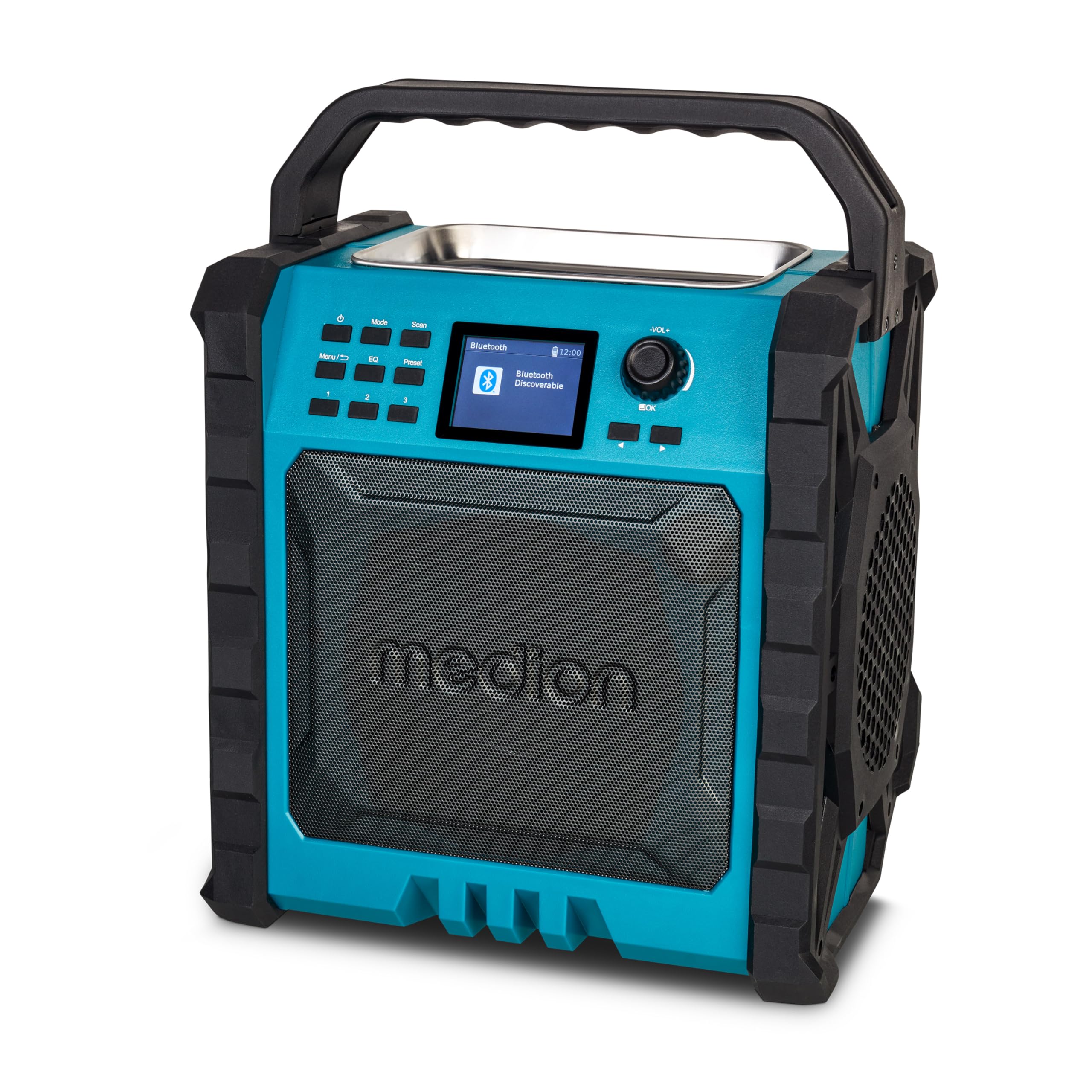 MEDION E66877 radio da cantiere DAB+ Bluetooth blu IP44