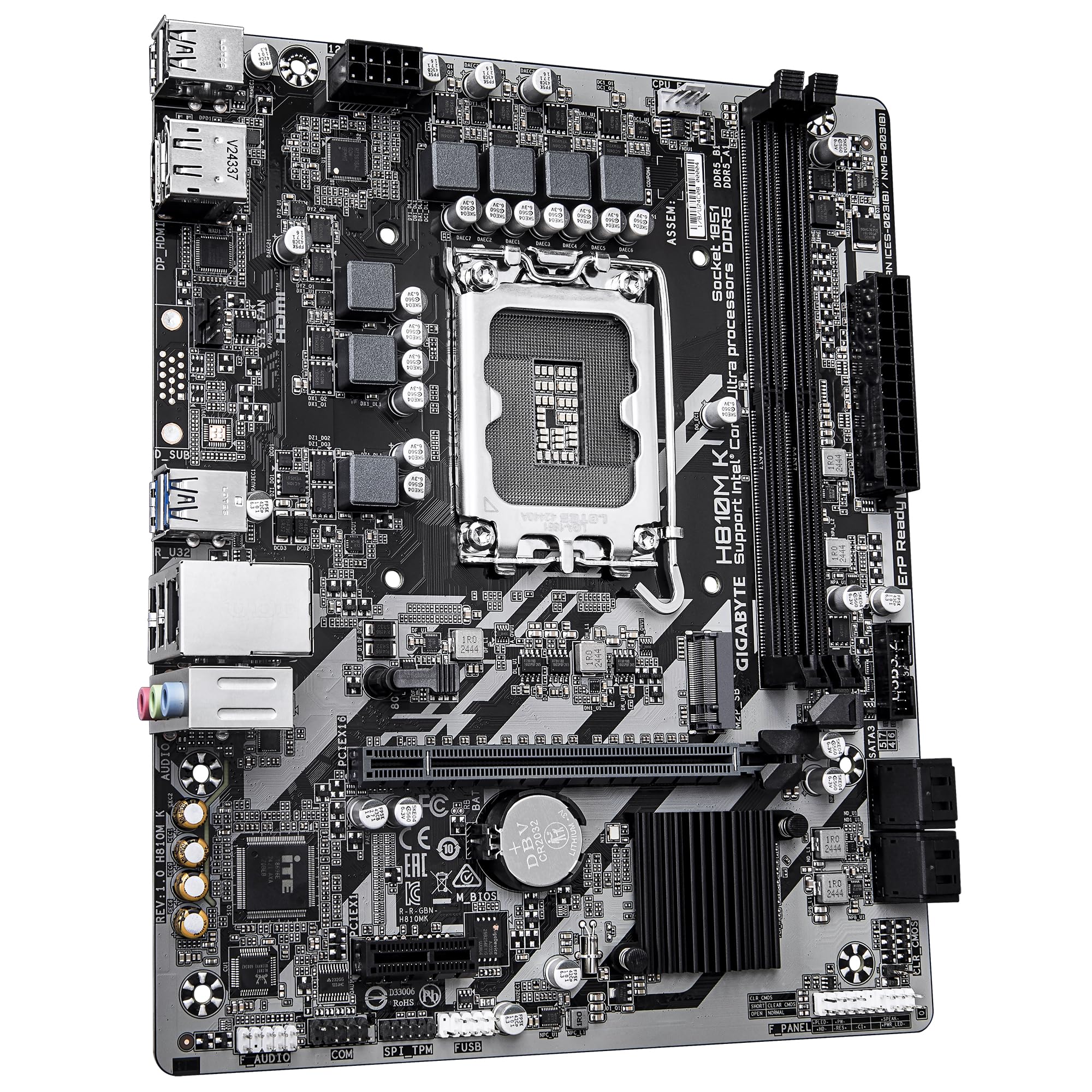 GIGABYTE H810M K Scheda Madre LGA1851 DDR5 PCIe 4.0