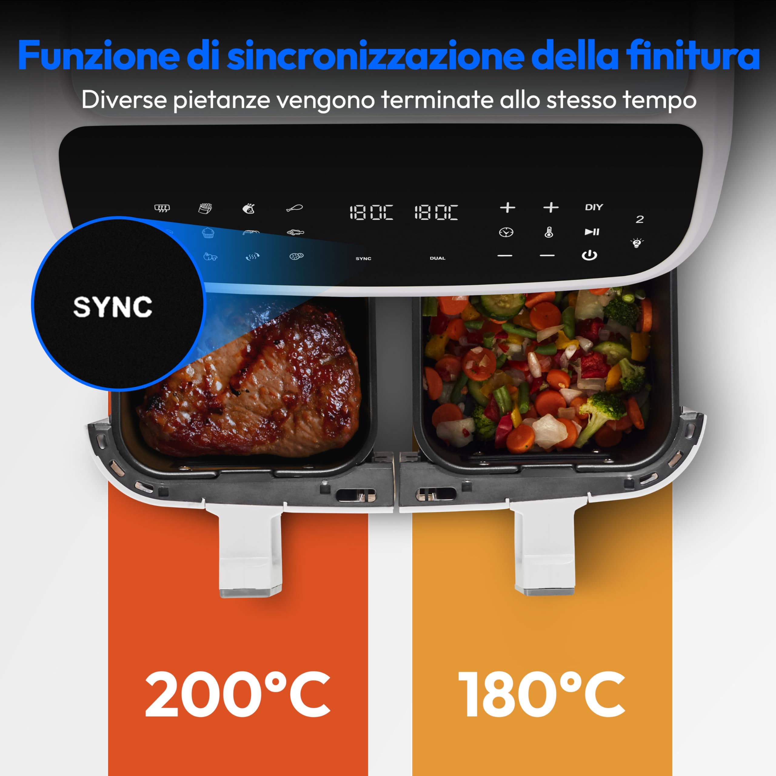 Medion P20 XXL friggitrice ad aria bianco opaco 8,7L