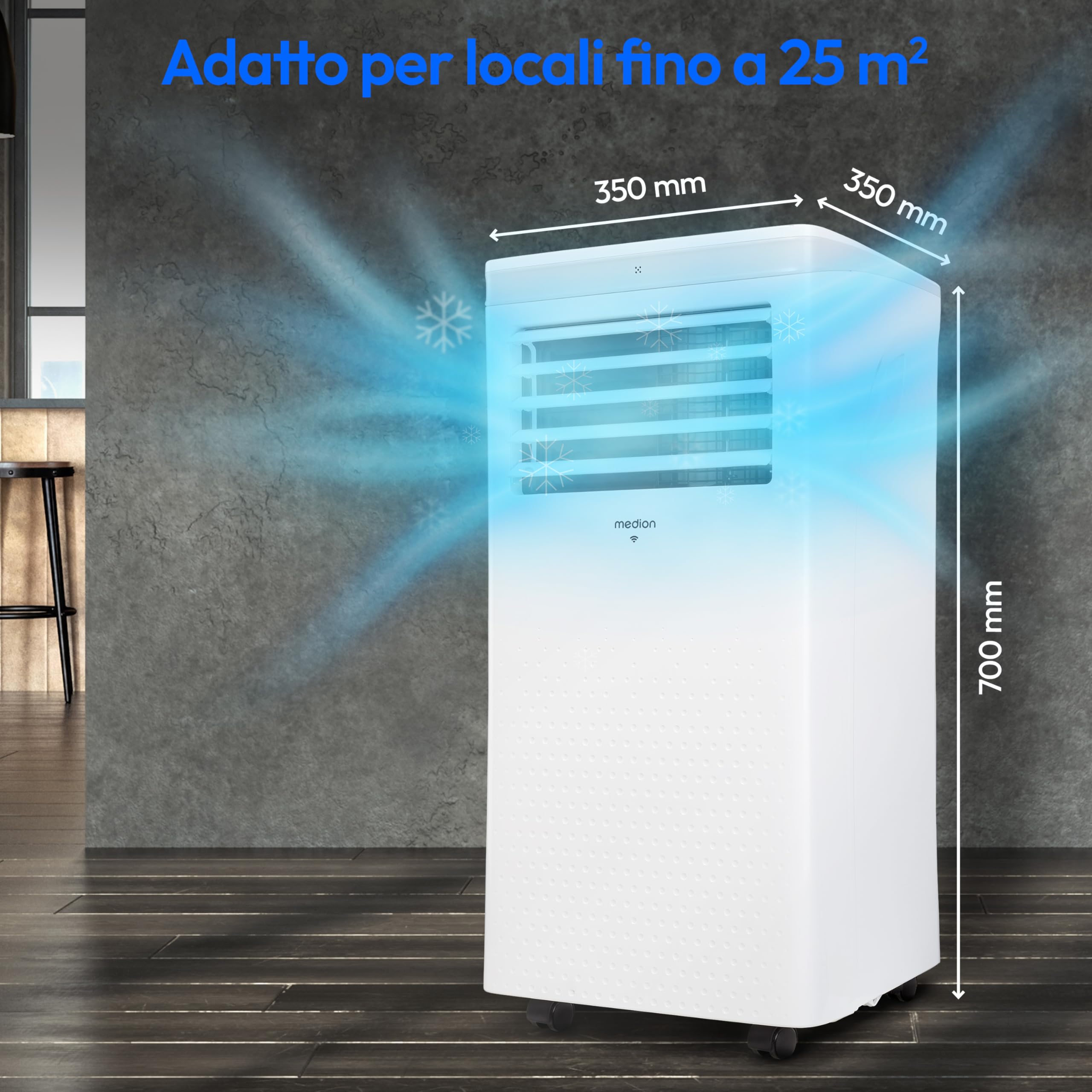 MEDION P702 MD37737 condizionatore mobile 7000 BTU 25 mq