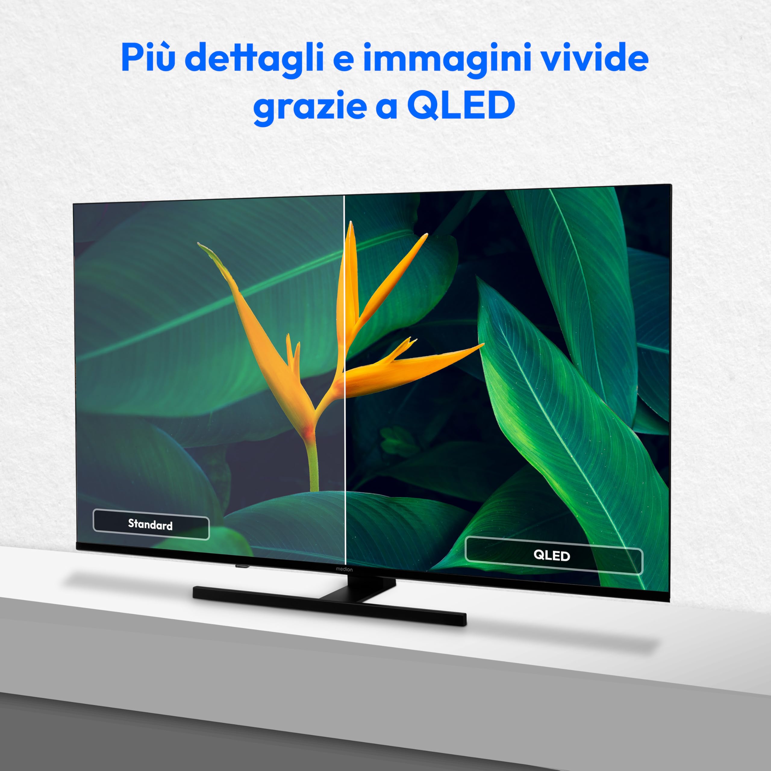 MEDION MD 855600 TV QLED 55 pollici Smart 4K Dolby Vision