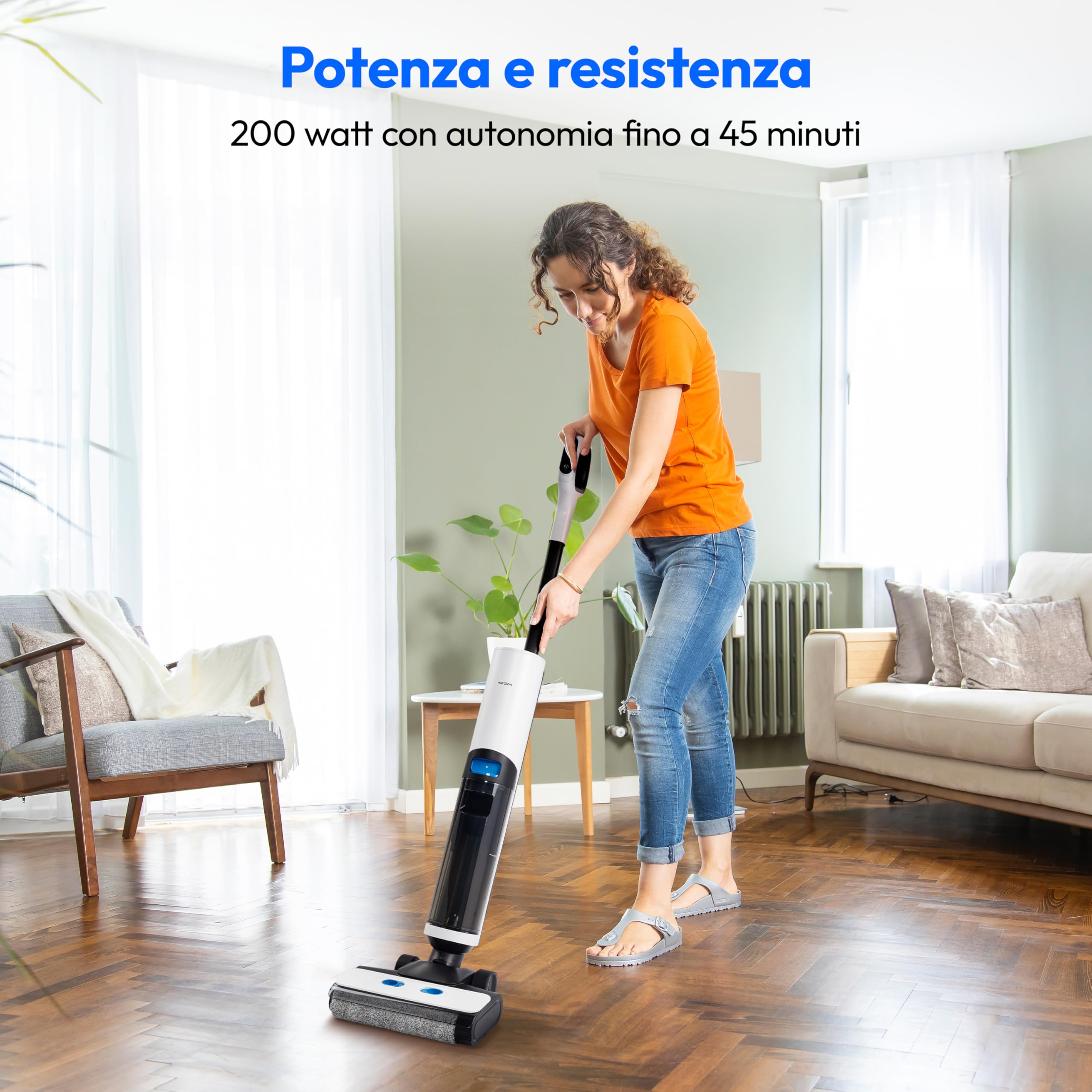 MEDION LIFE H30 MD11935 lavapavimenti senza fili 2in1 autopulente