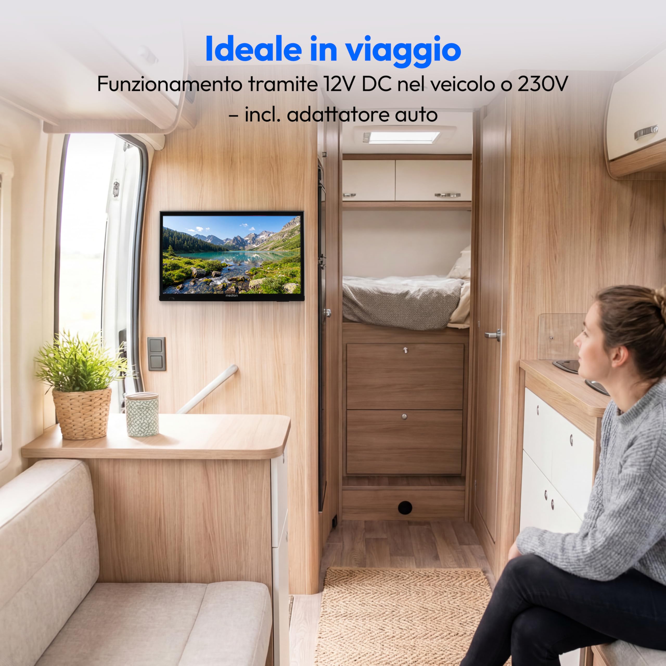 Medion MD819001 TV LED 19" HD con DVD e 12V camper