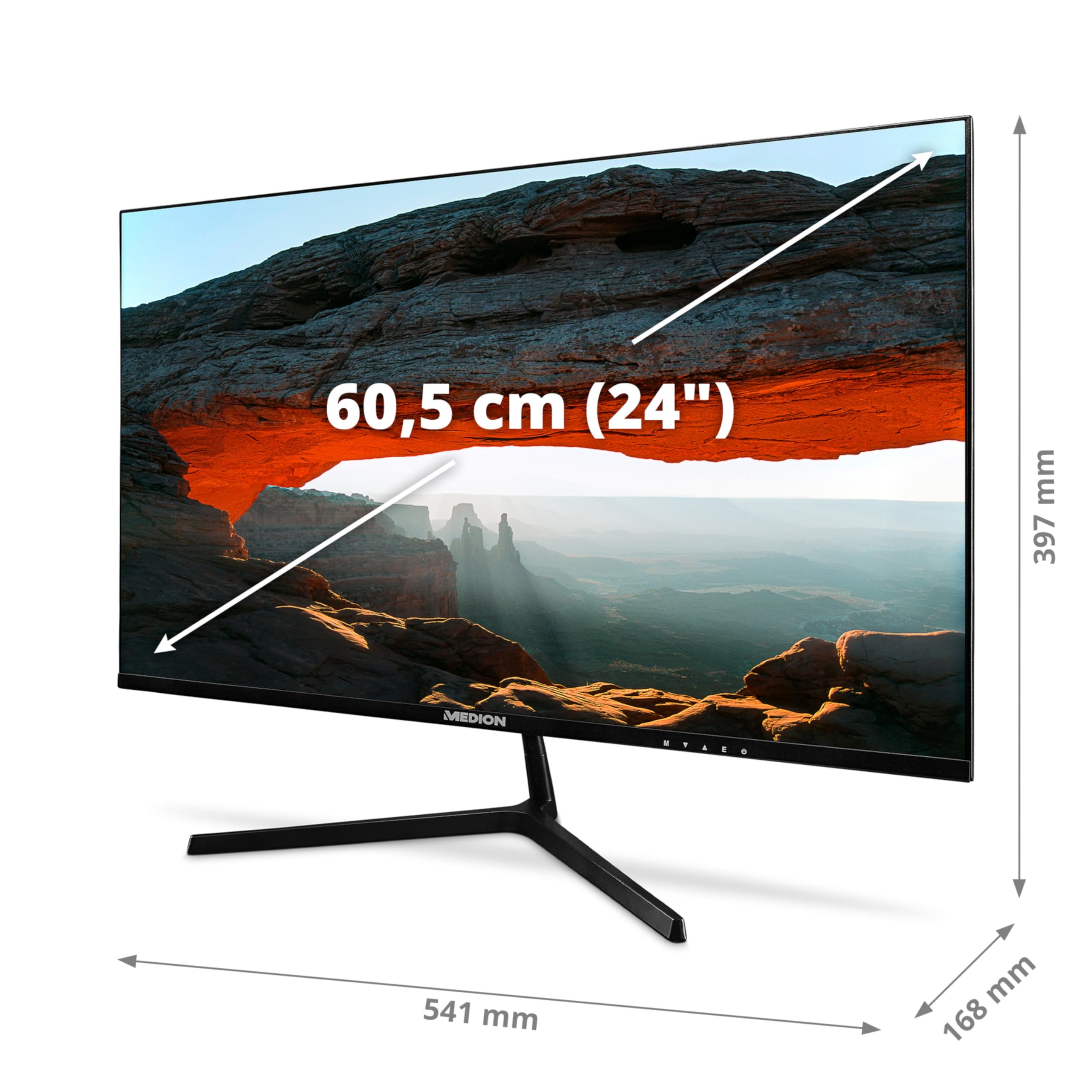 MEDION P52424 MD 20152 monitor 24" Full HD HDMI antiriflesso