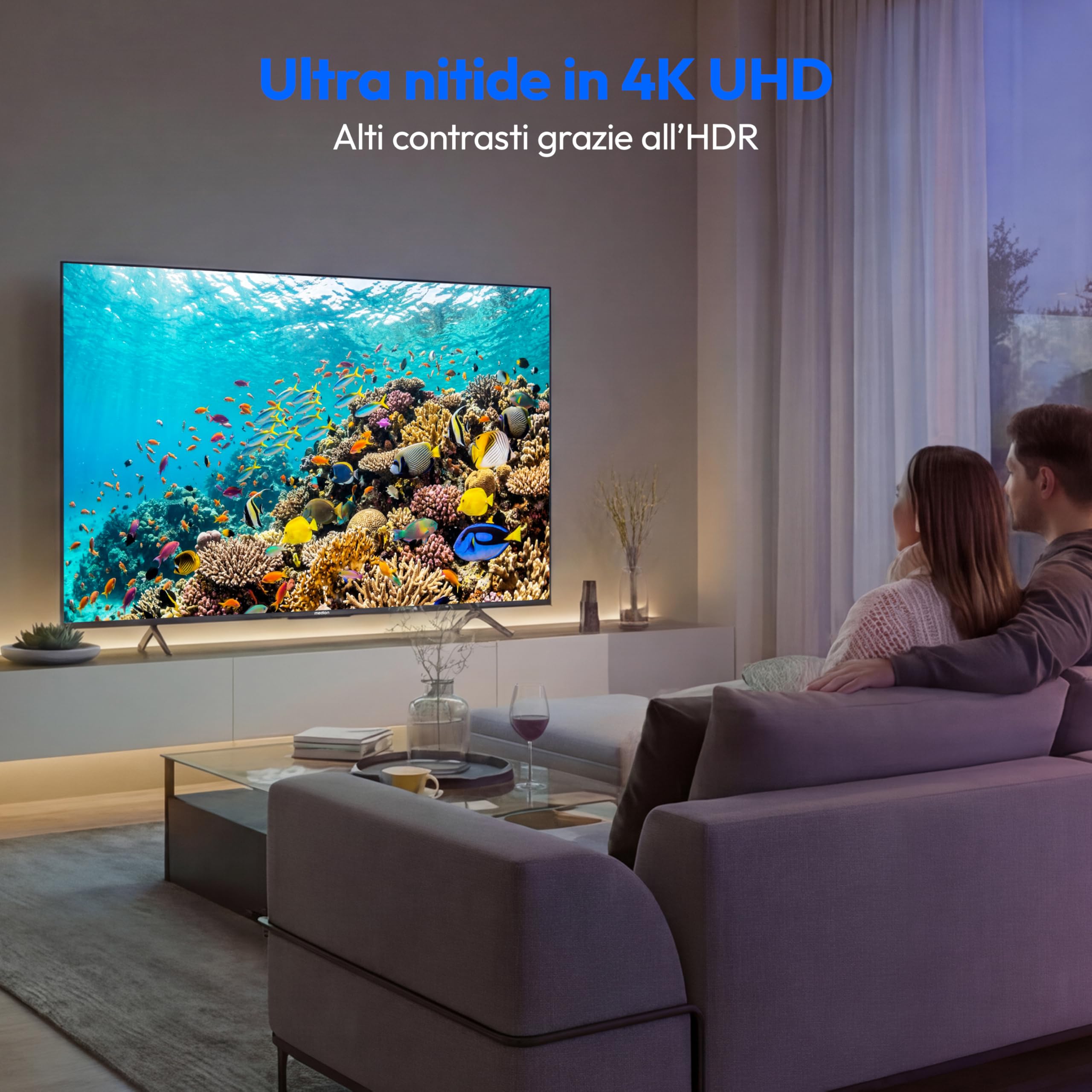 MEDION MD865602 TV QLED 65 pollici 4K Smart Dolby Vision