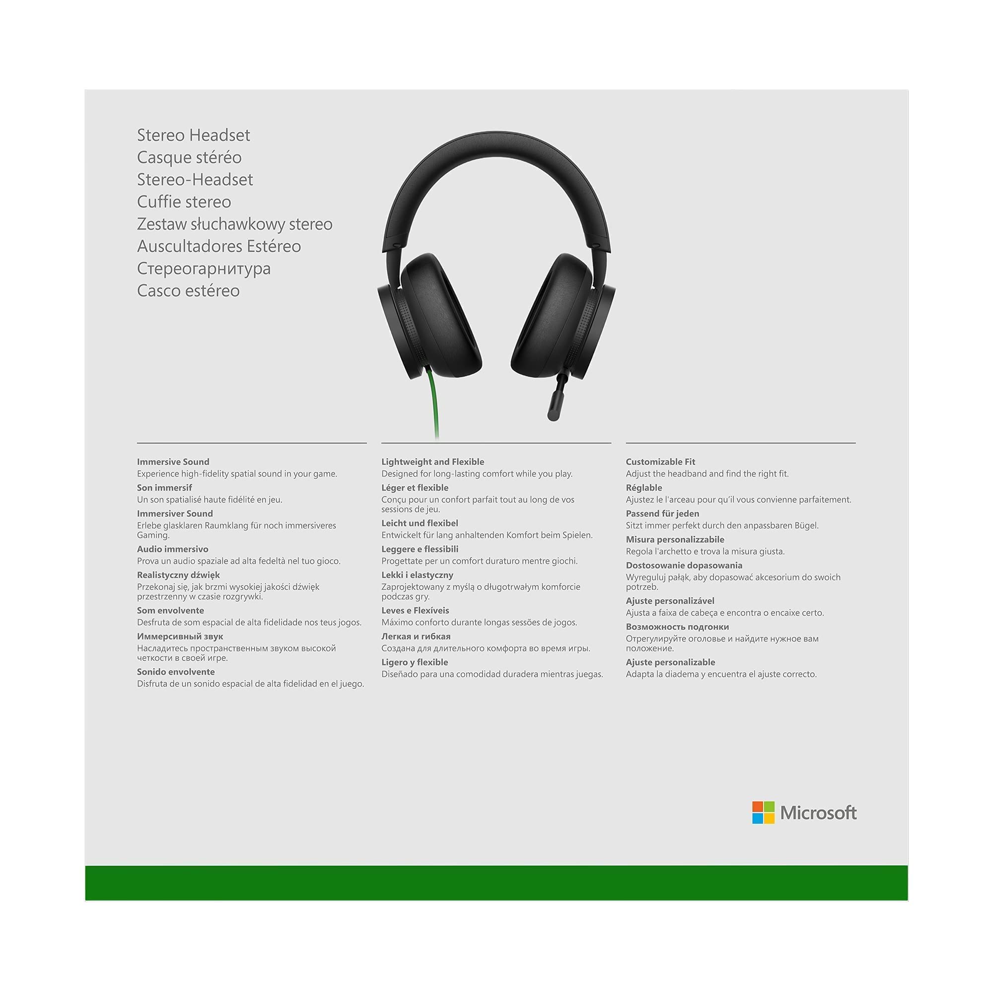 Xbox Stereo Headset cuffie cablate con microfono jack 3,5 mm
