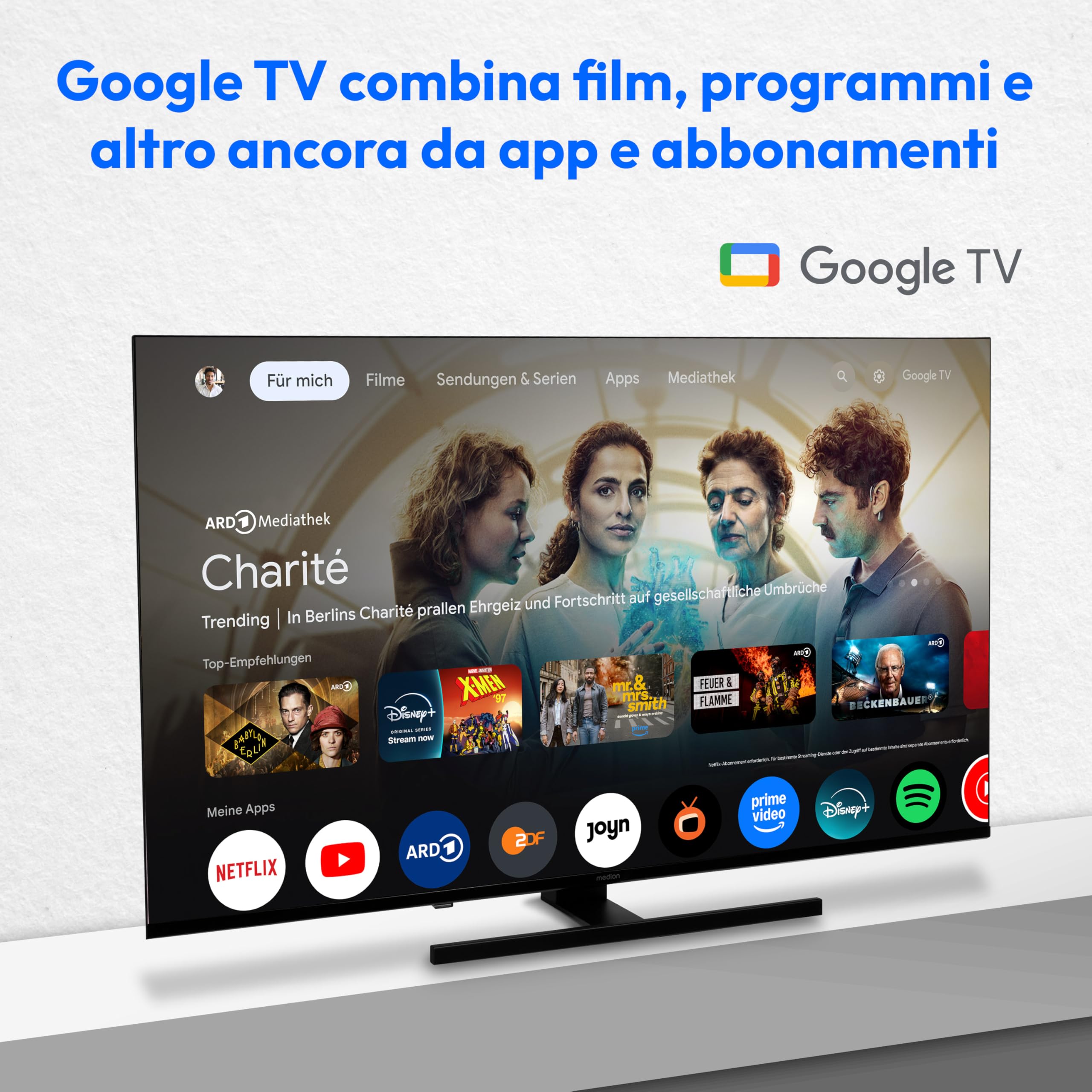 Medion MD843700 TV 43 pollici QLED 4K Google TV