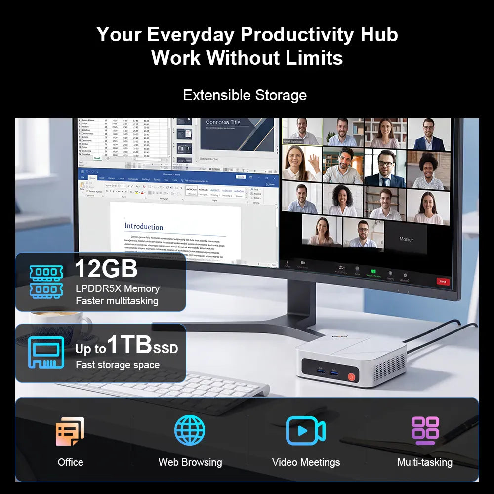 Ninkear MBOX18 Mini PC Core 3 304 12GB 512GB