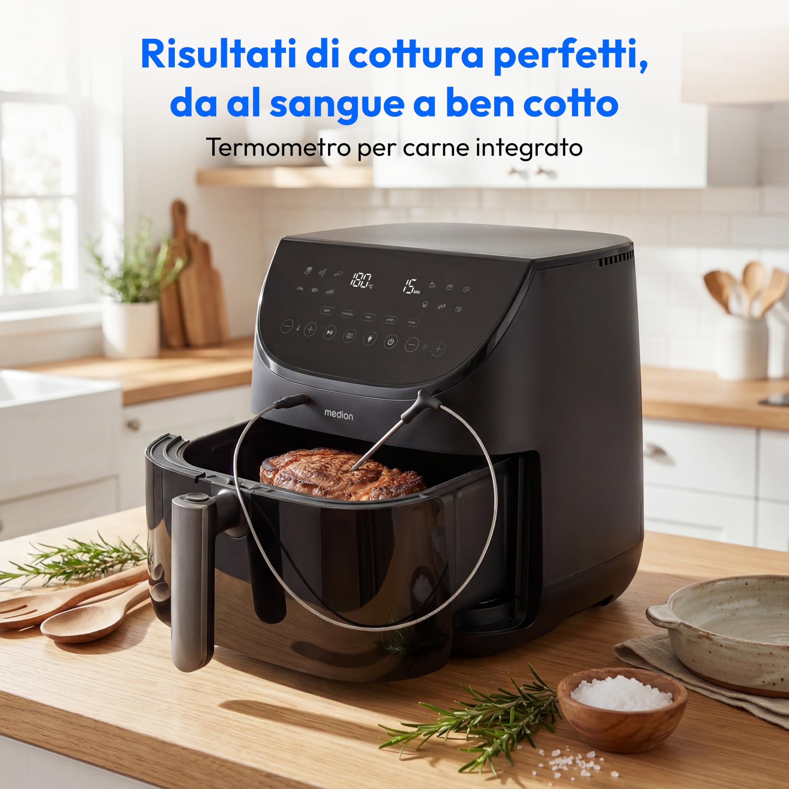 MEDION X20 XL MD13060 friggitrice ad aria 6,6 L con sonda