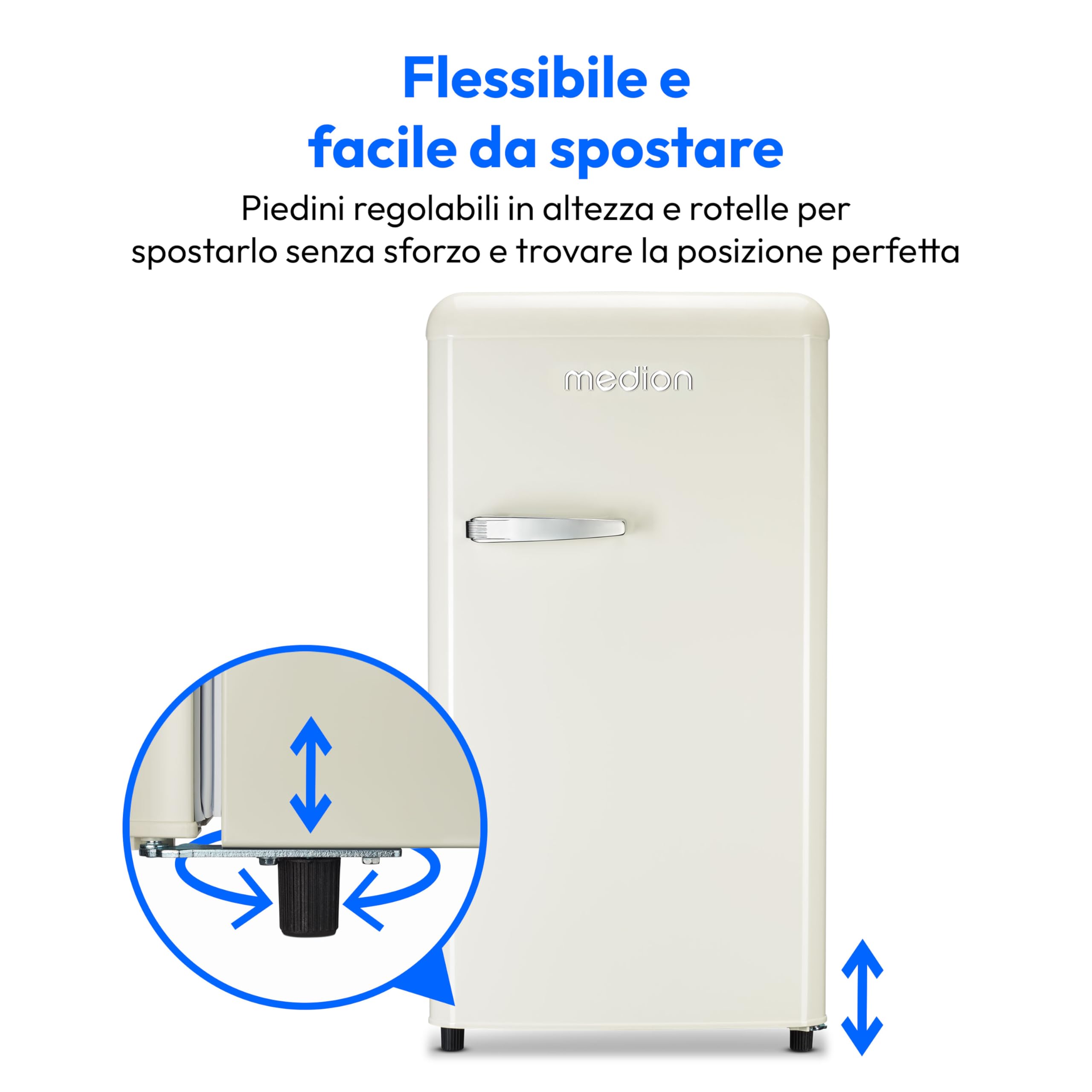MEDION MD37800 frigorifero retrò 91 litri crema 38dB