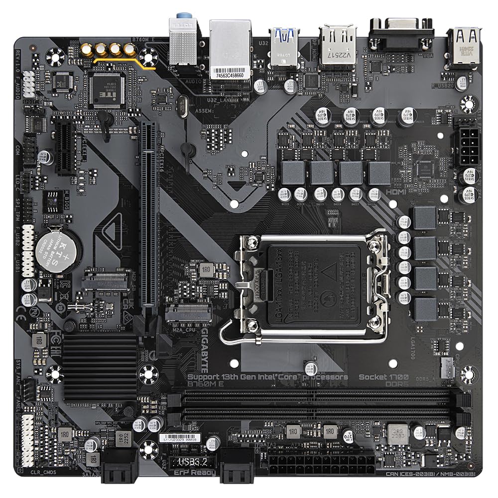 GIGABYTE B760M E scheda madre LGA1700 DDR5 micro-ATX